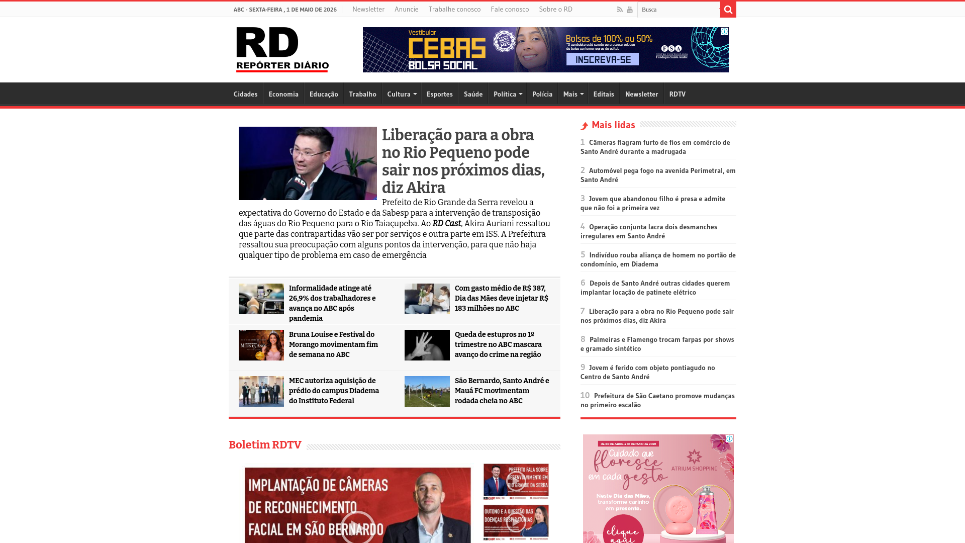 website screenshot of https://reporter-diario-mvp-astro.pages.dev/