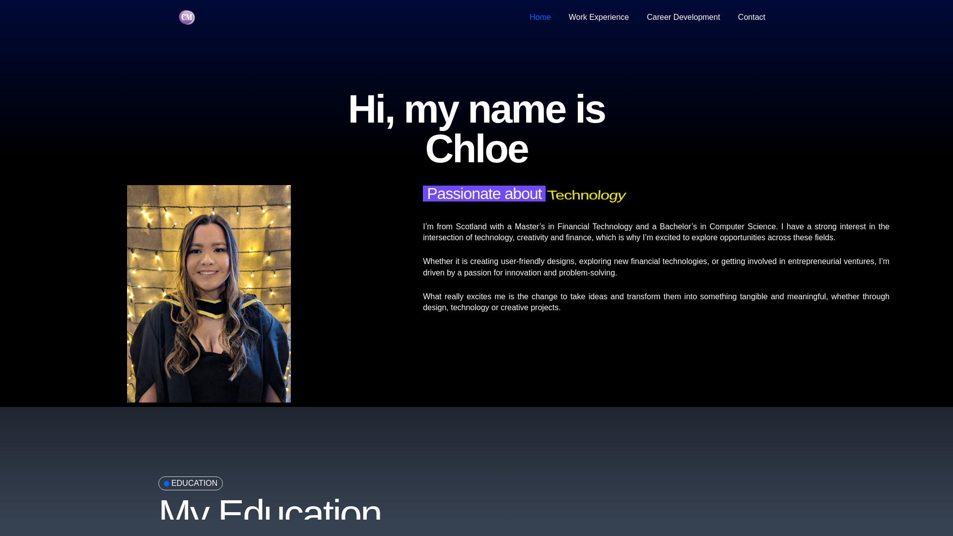 website screenshot of https://chloecreativehub.tech/