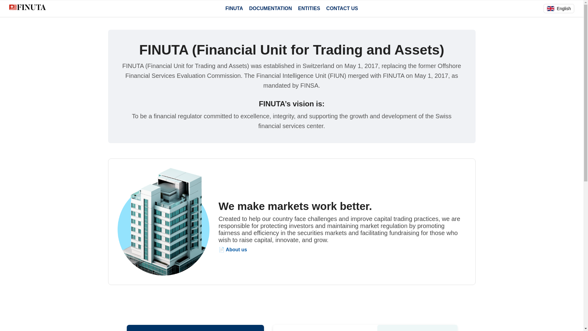 website screenshot of https://finuta.org/