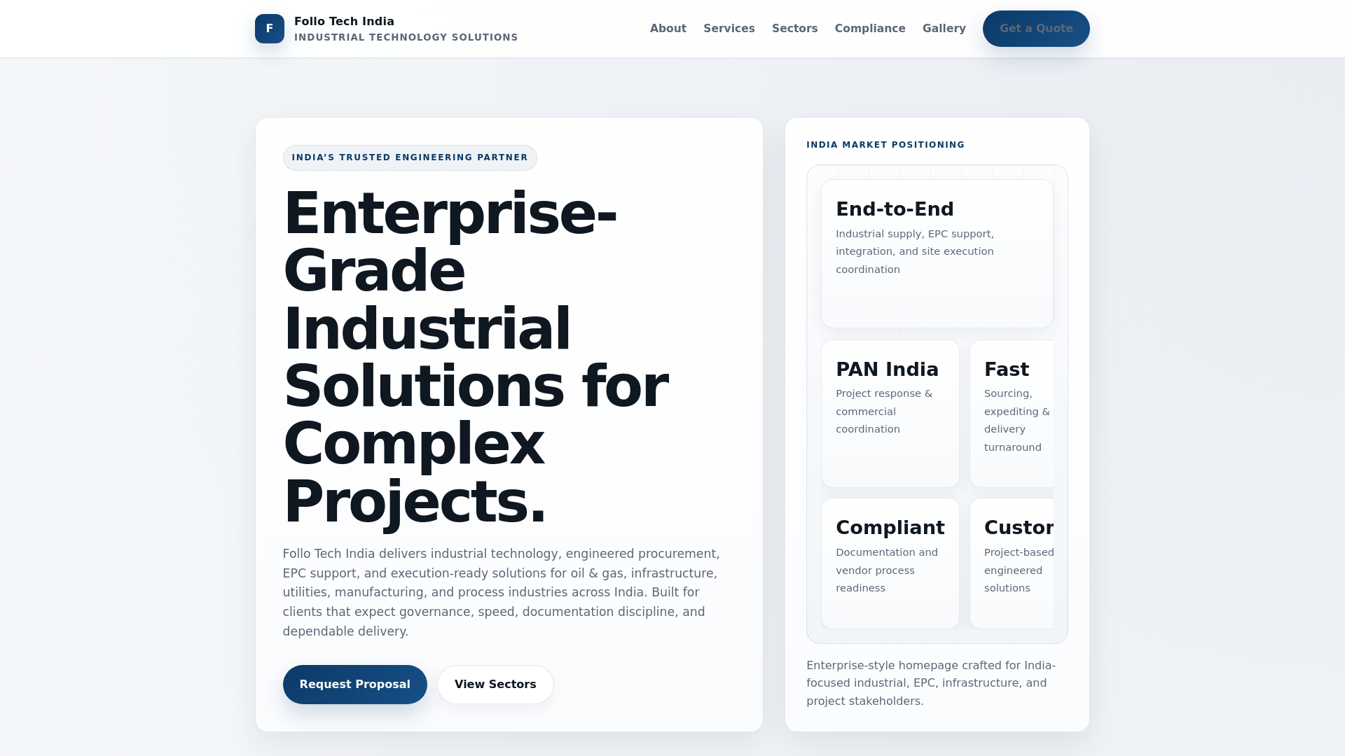 website screenshot of https://follotech.com