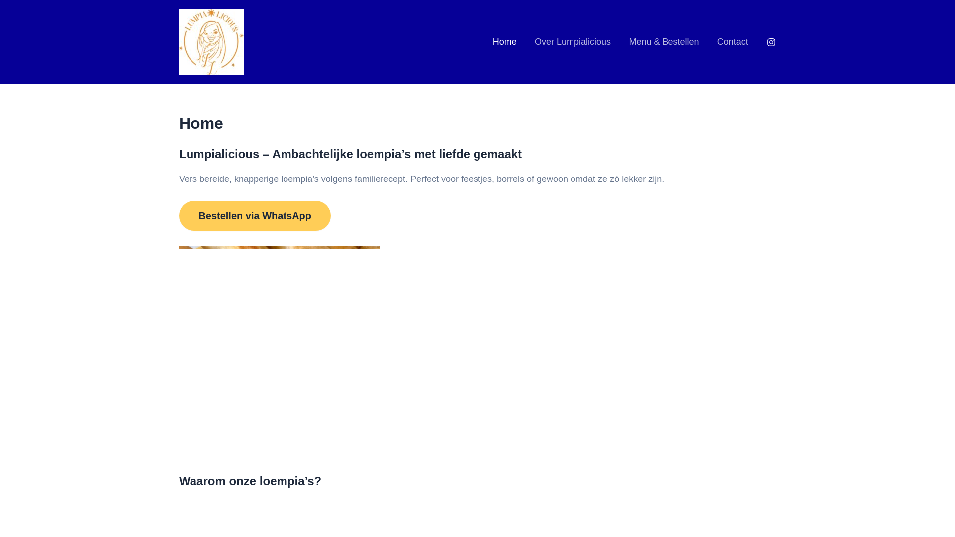 website screenshot of https://lumpialicious.nl/