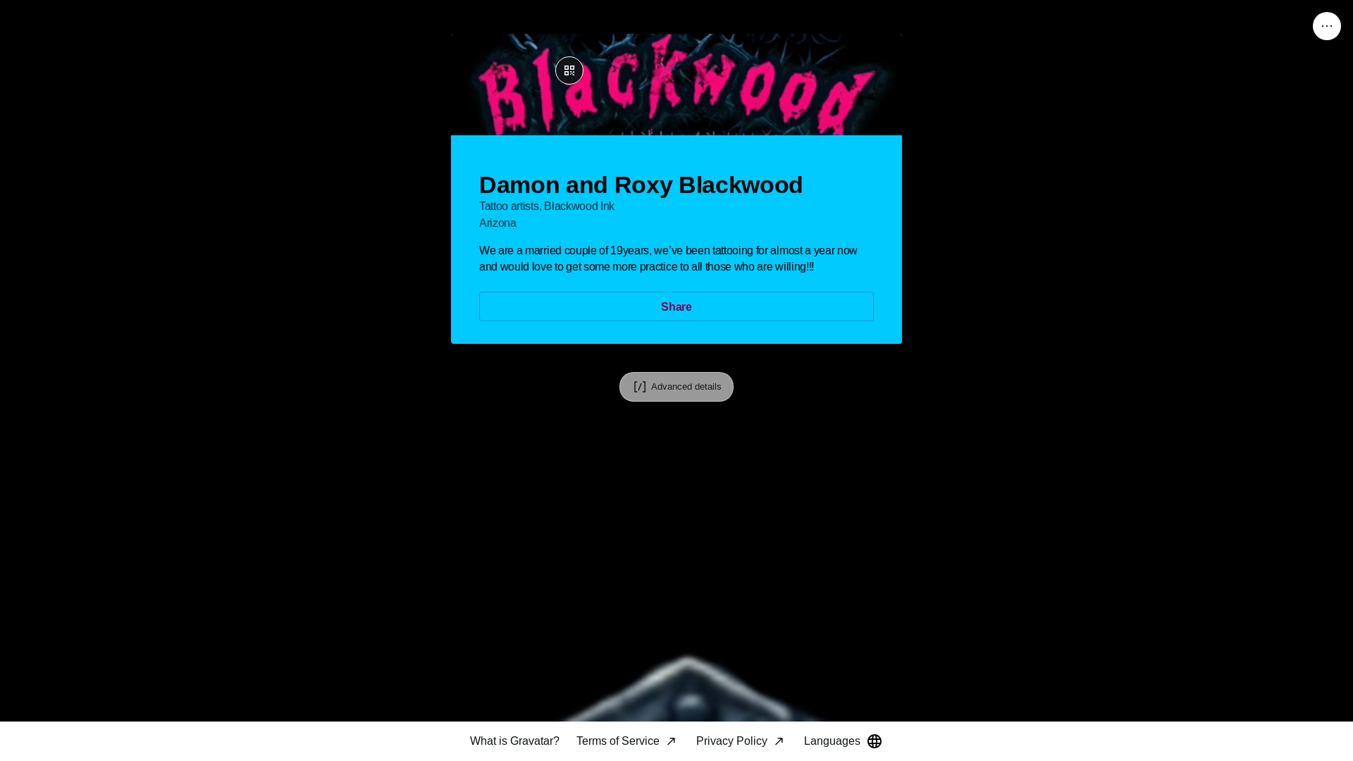website screenshot of https://blackwood-ink.life/