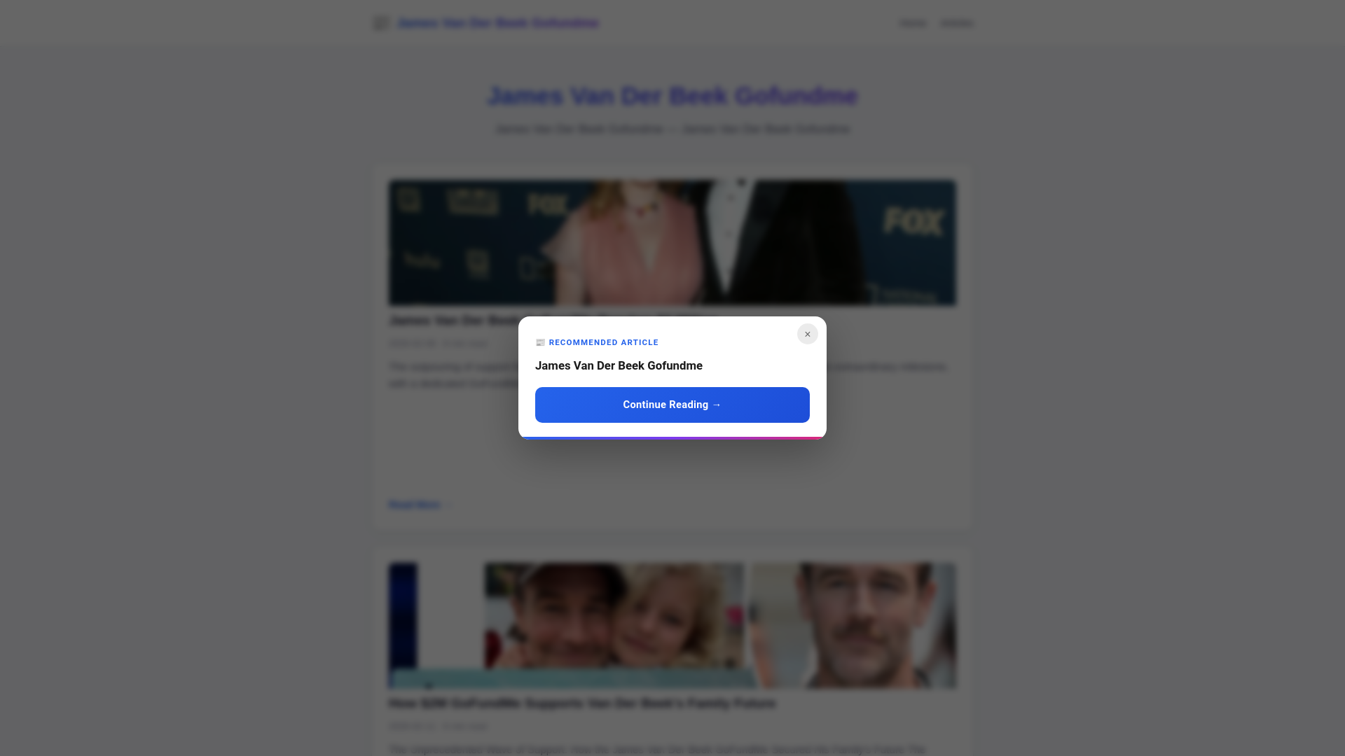 website screenshot of https://james-van-der-beek-gofundme.pages.dev/