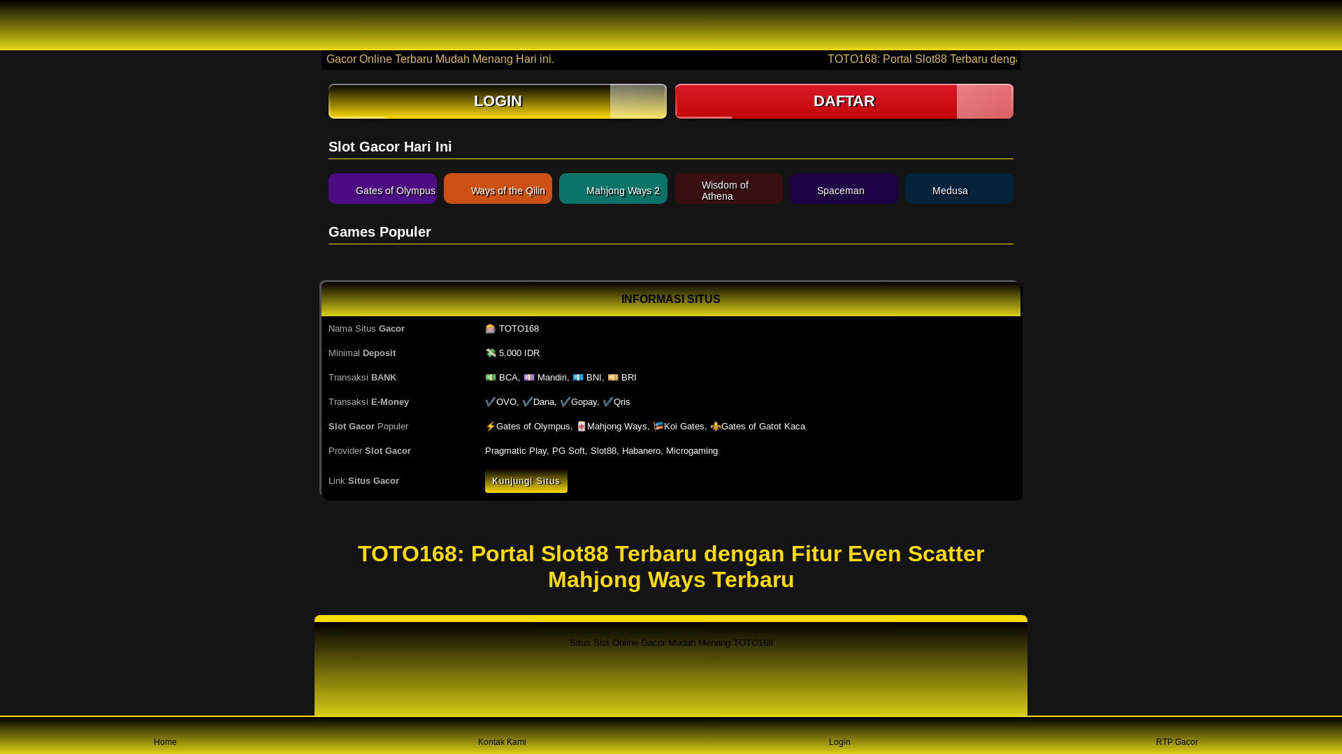 website screenshot of https://takari-toto168-2xg.pages.dev/