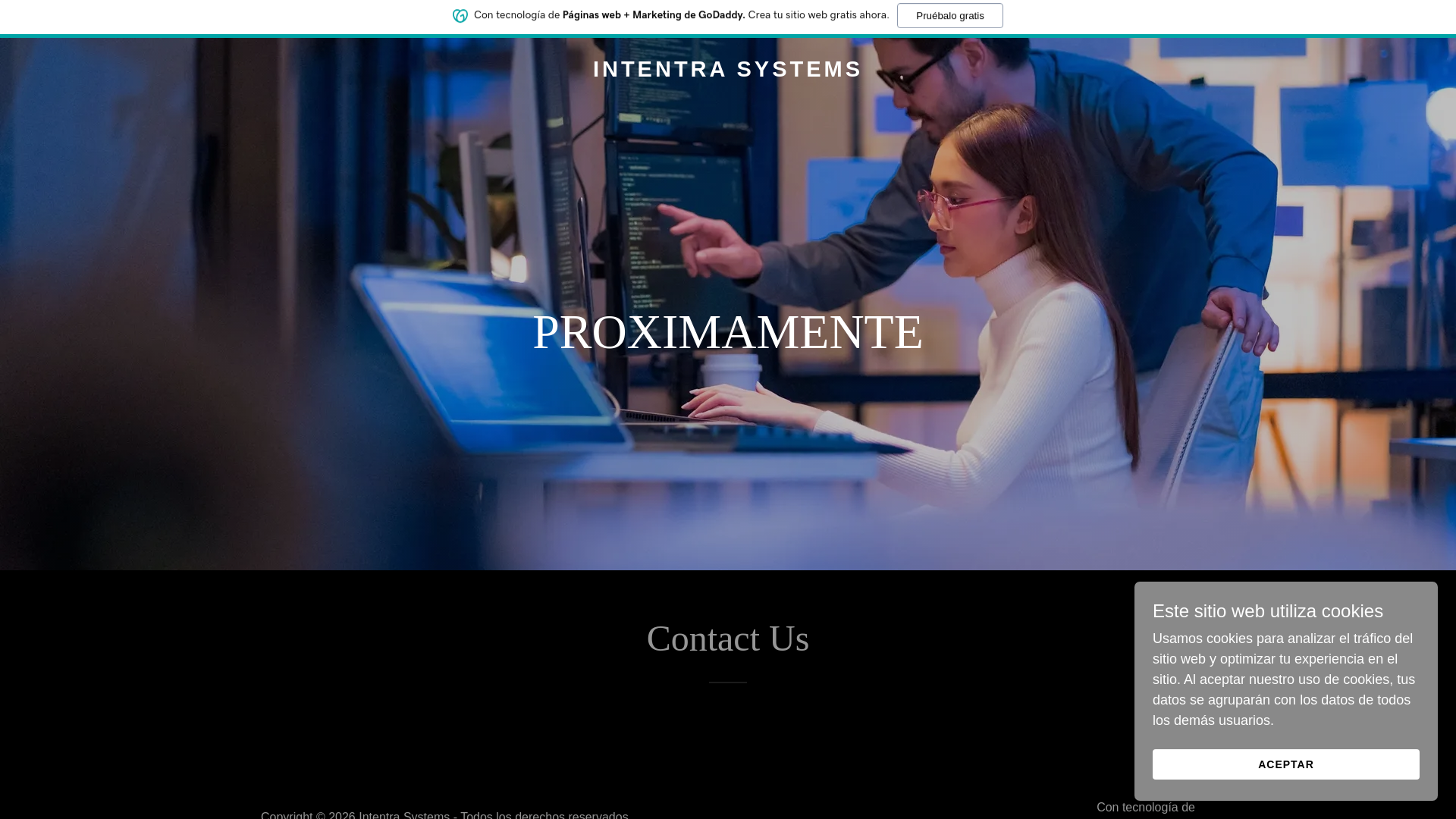 website screenshot of https://intentrasystems.com/