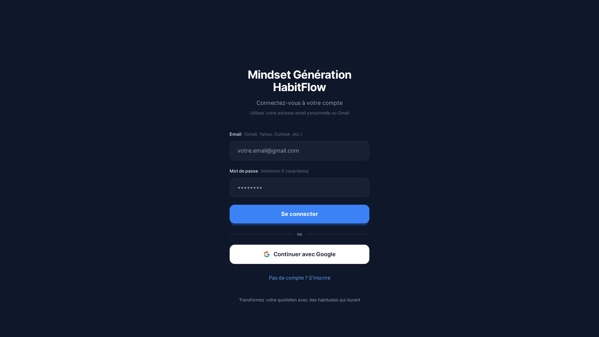 website screenshot of https://mindsetgeneration.app/