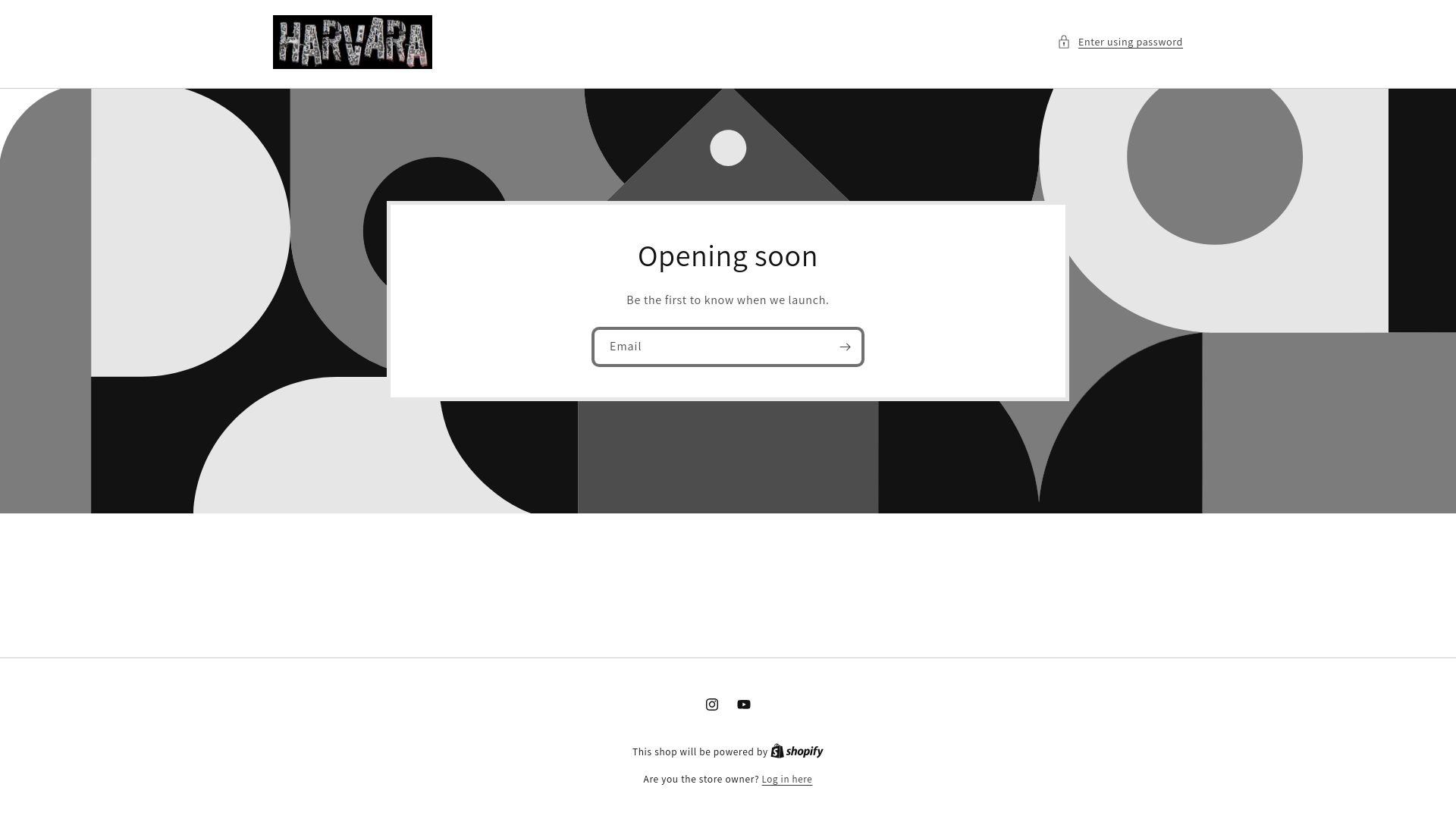 website screenshot of https://harvara.shop/
