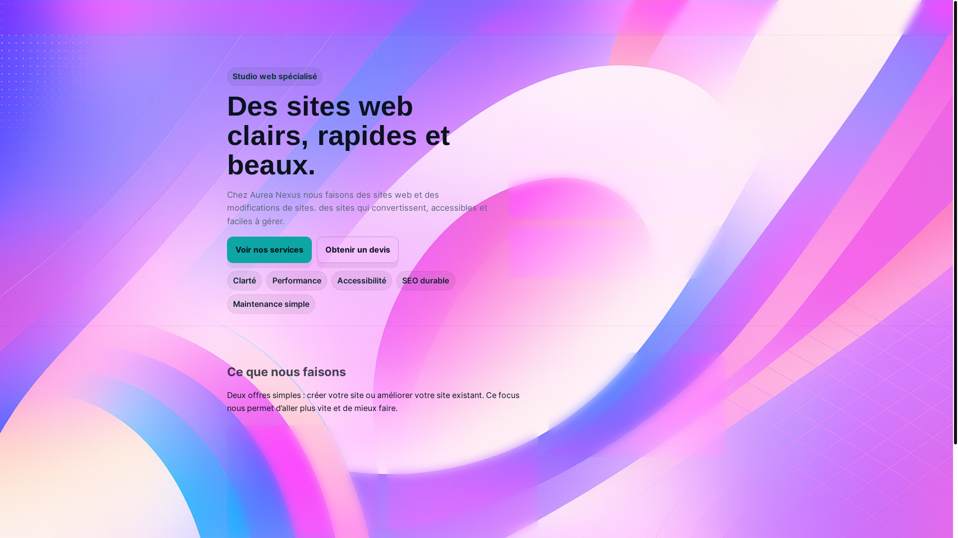 website screenshot of https://aureanexus.fr/
