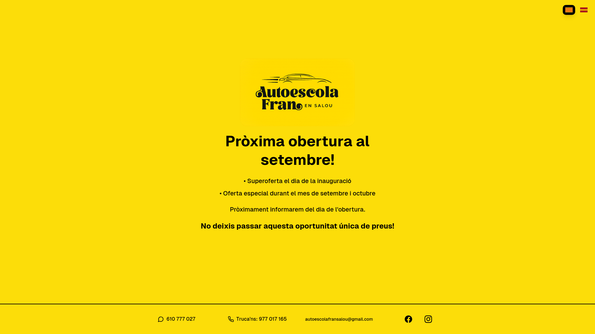 website screenshot of https://autoescolafransalou.es/