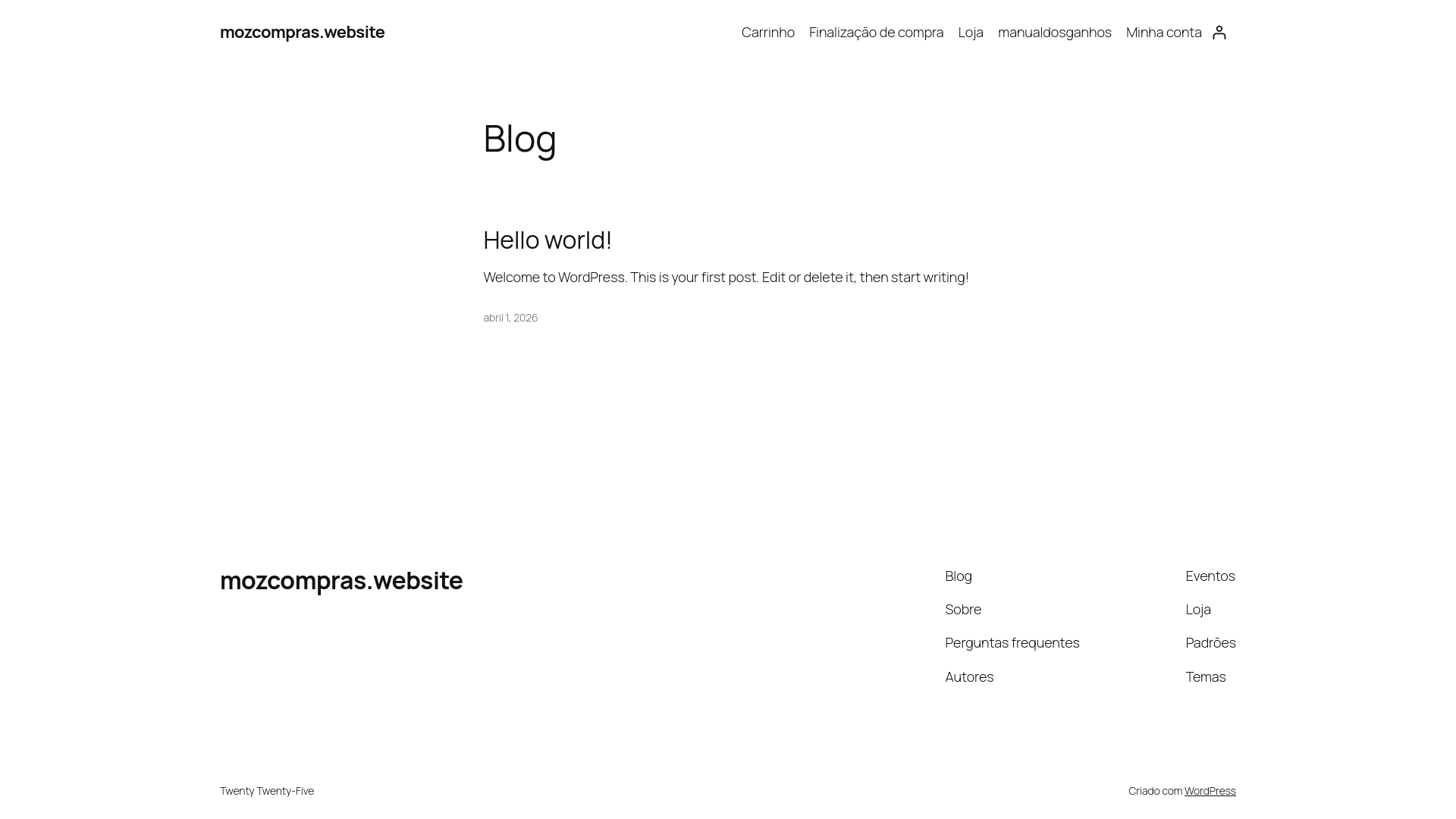website screenshot of https://mozcompras.website/