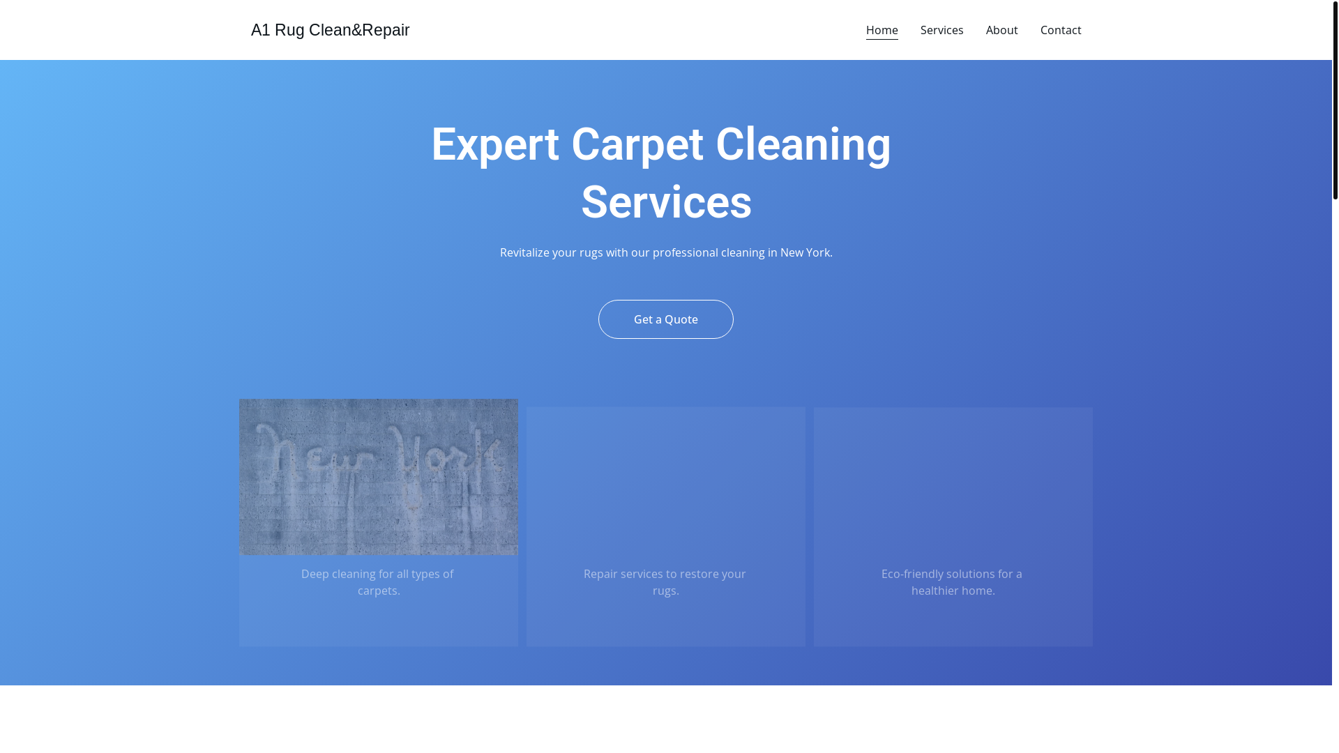 website screenshot of https://a1rugcleanrepair.shop/