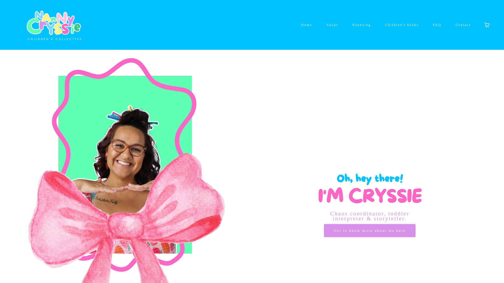 website screenshot of https://nannycryssie.online/