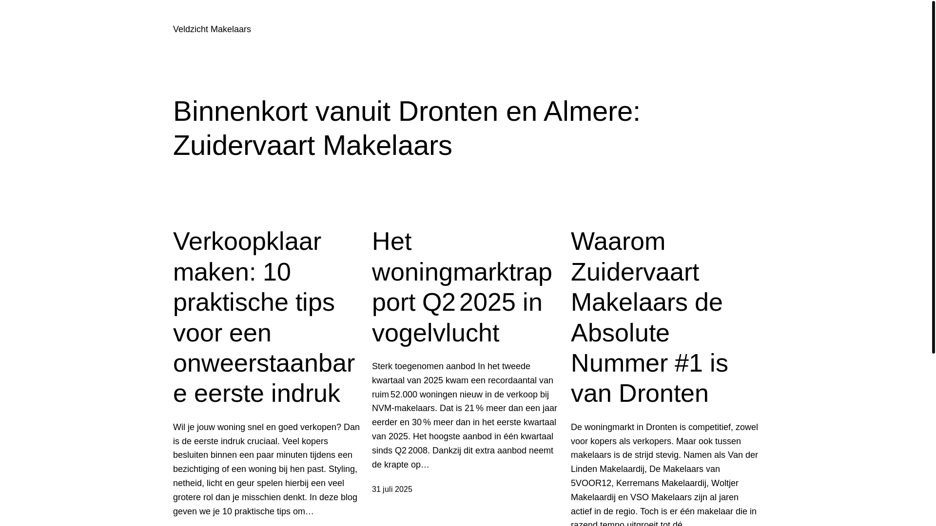 website screenshot of https://veldzichtmakelaars.nl/