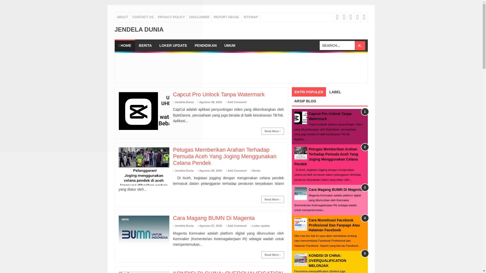 website screenshot of https://cekjendeladunia.my.id/