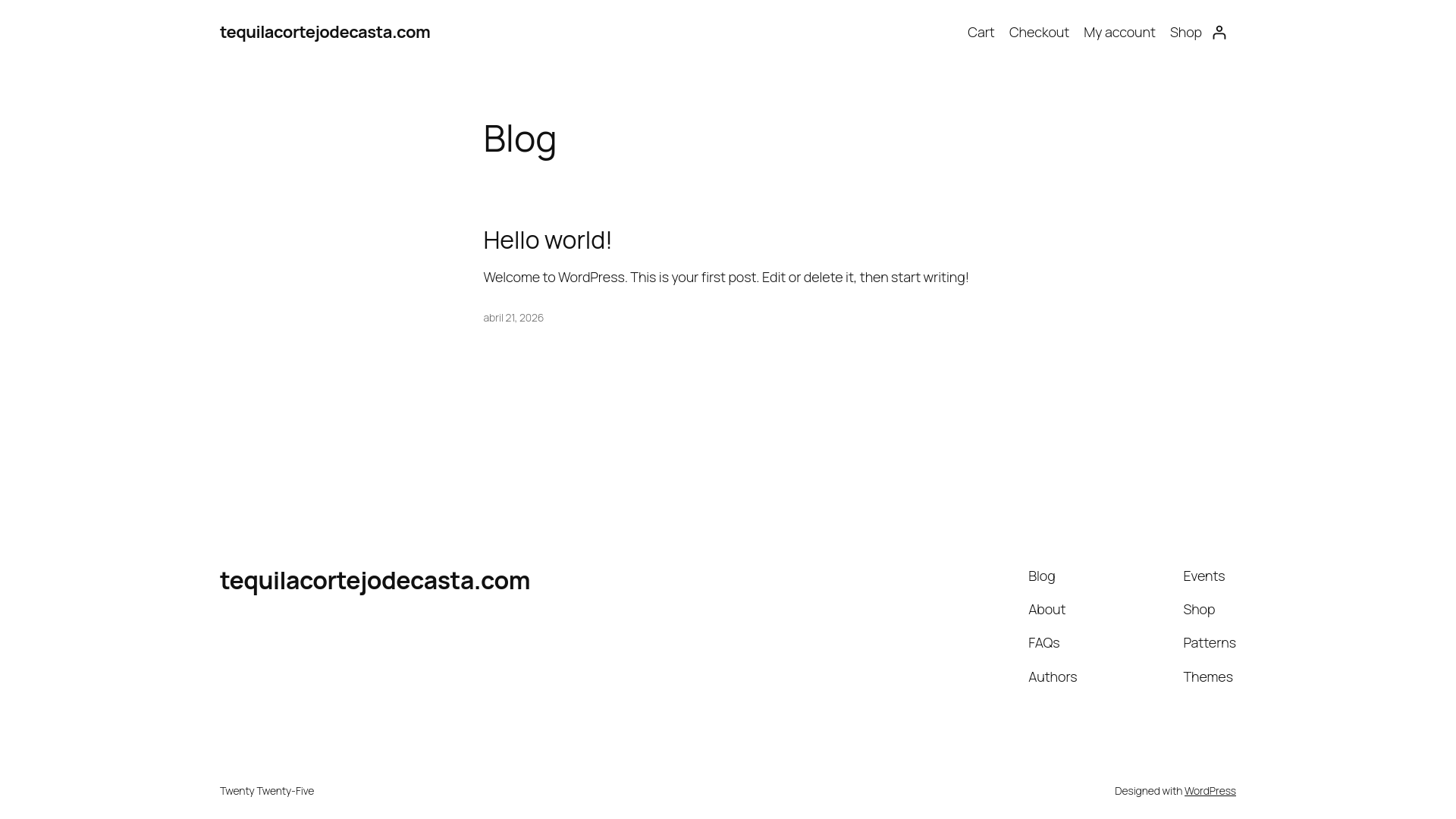 website screenshot of https://tequilacortejodecasta.com/