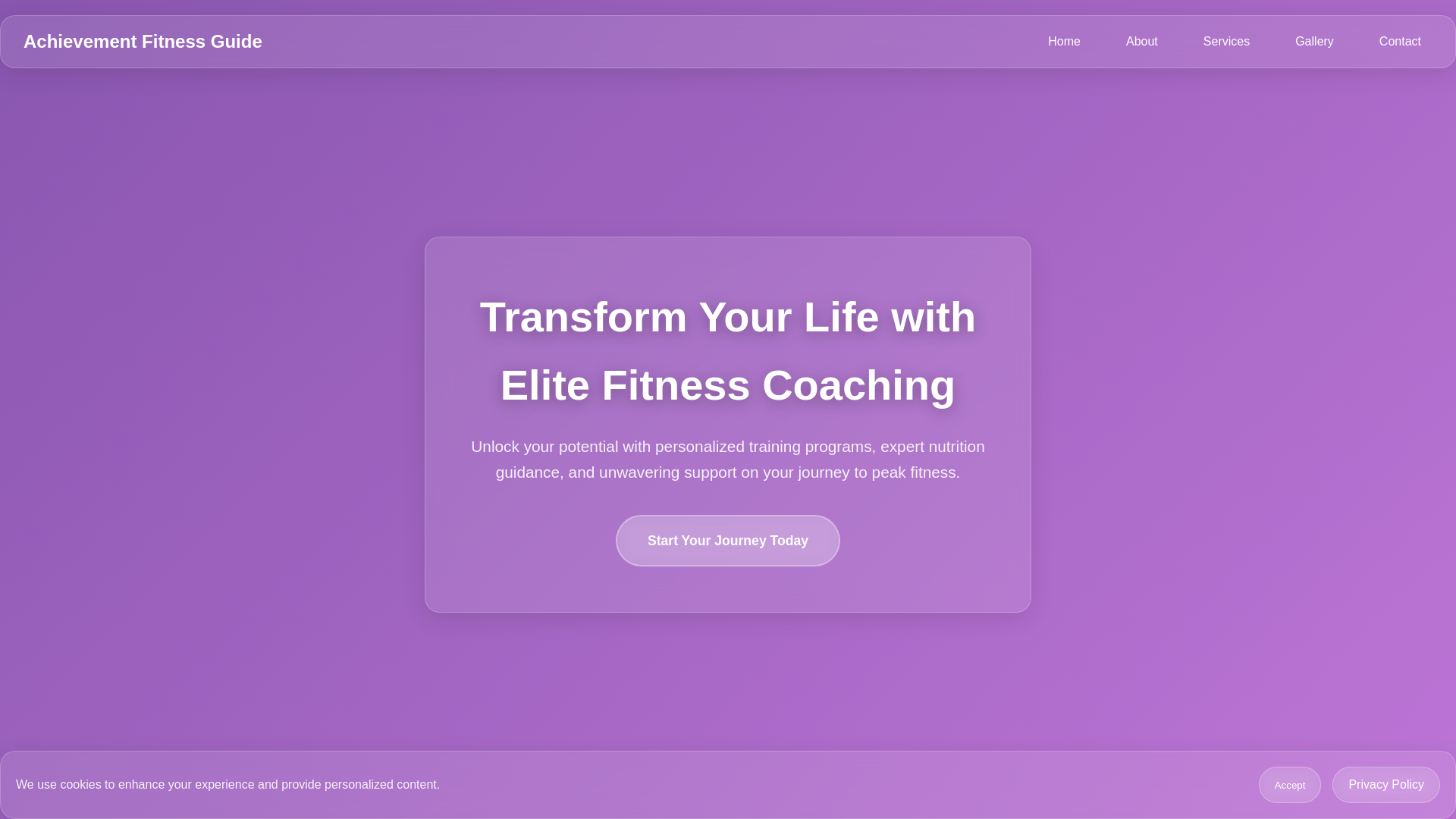 website screenshot of https://achievementfitnessguide.shop/