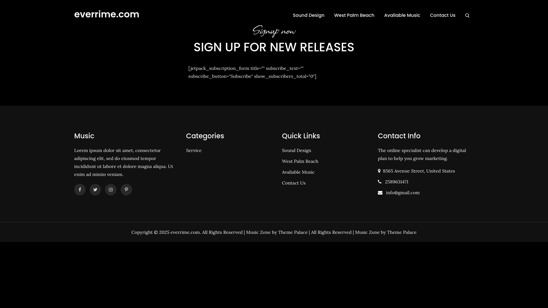 website screenshot of https://everrime.com/