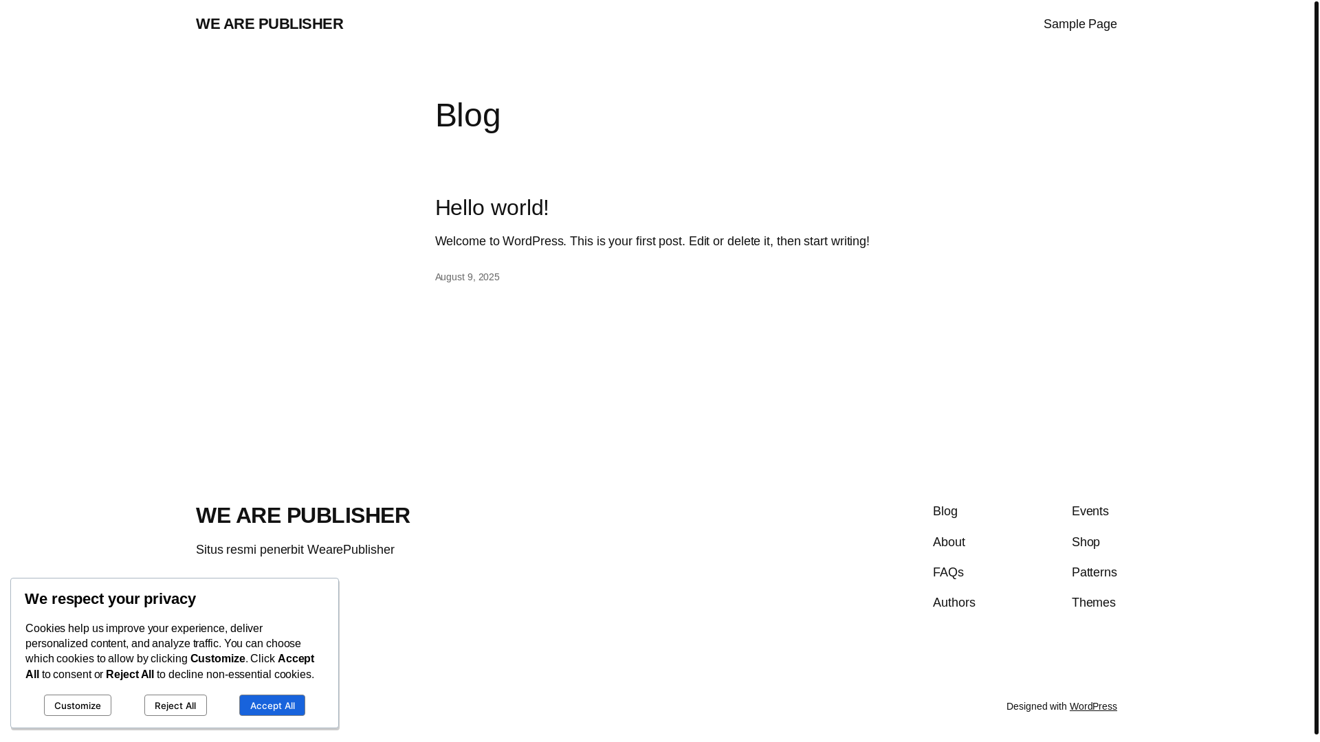 website screenshot of https://wearepublisher.com/