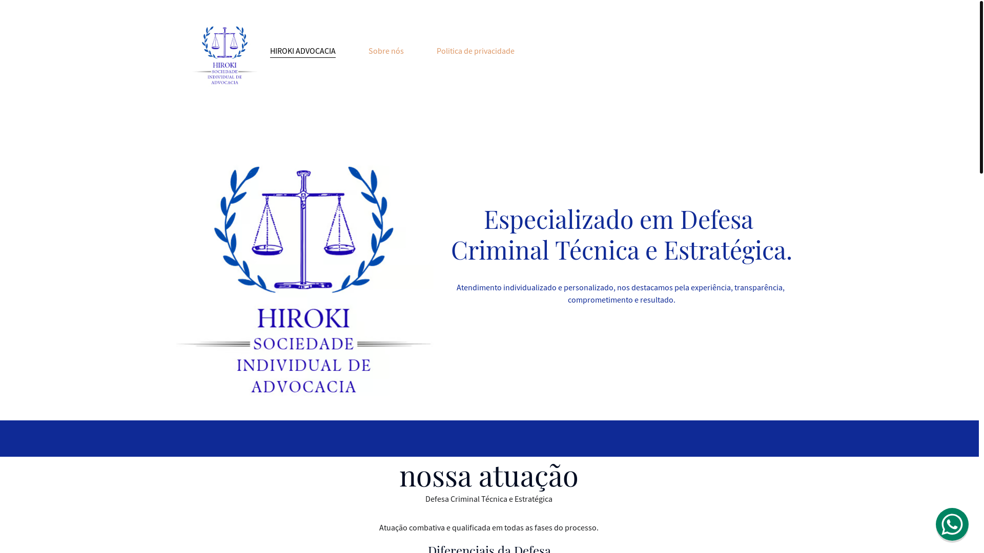website screenshot of https://atendihiroki.site/