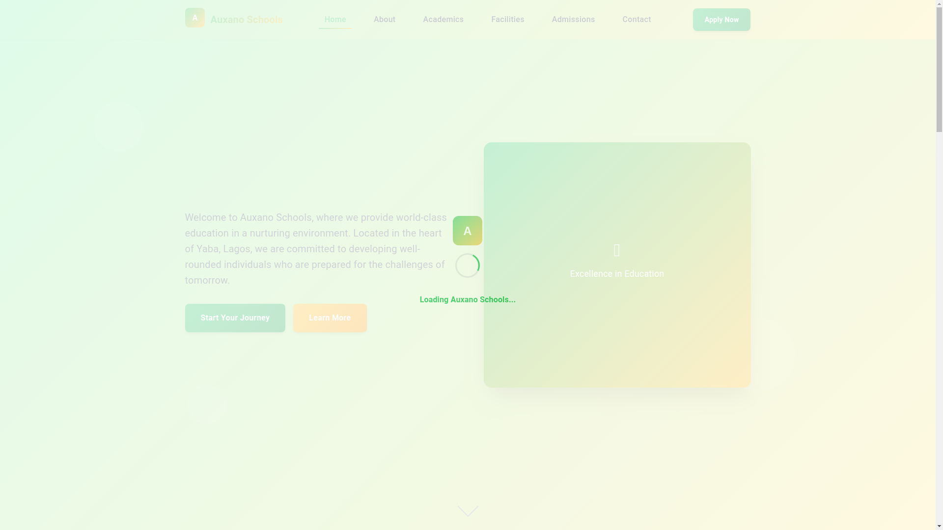 website screenshot of https://auxanoschools.org.ng/