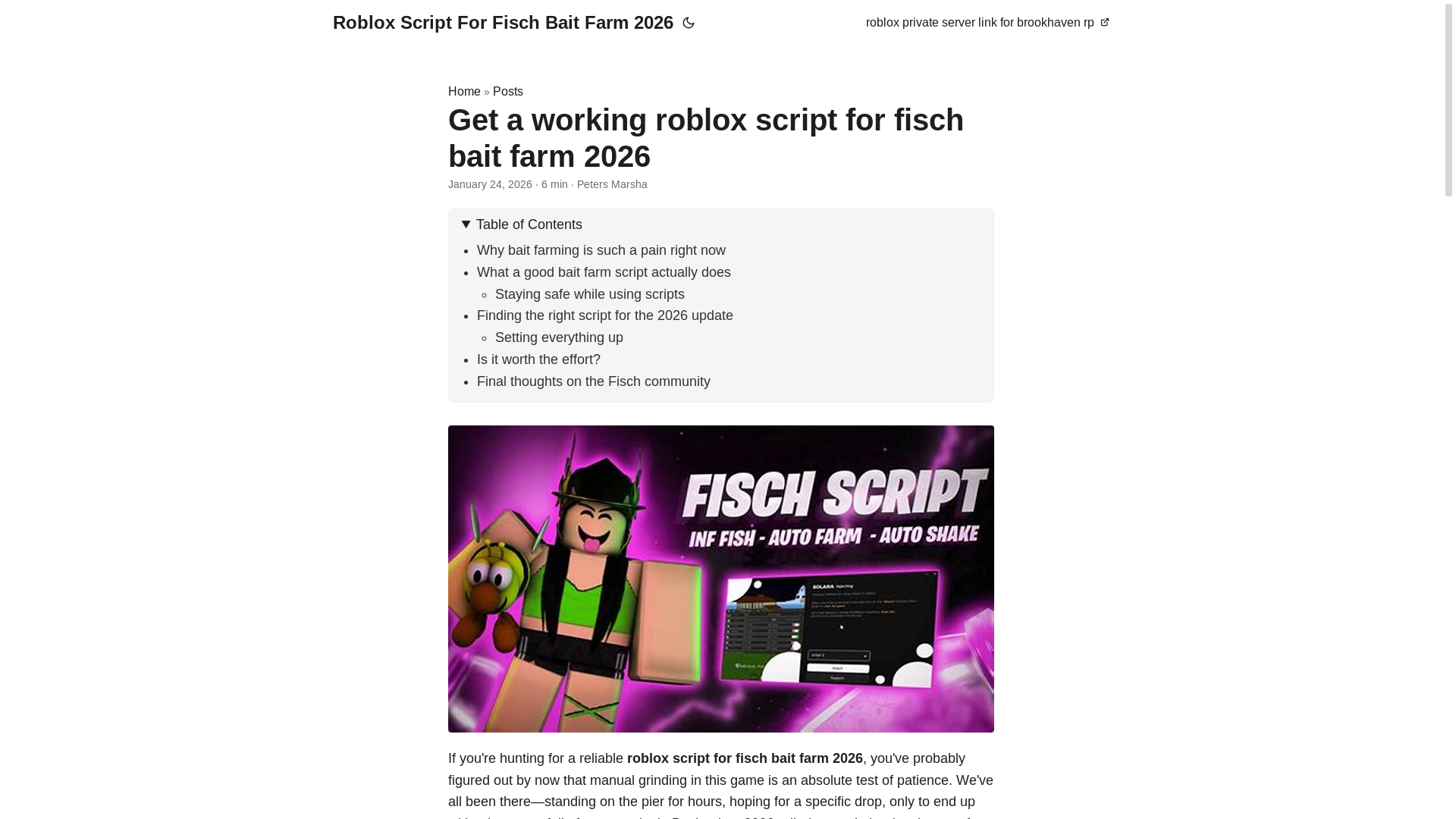 website screenshot of https://roblox-script-for-fisch-bait-farm-2026.pages.dev/