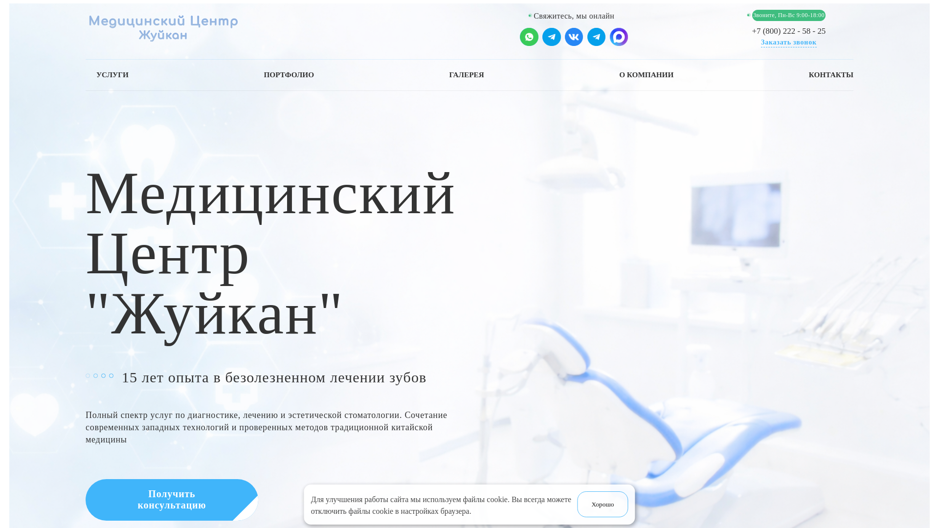 website screenshot of https://juikan-clinic.ru/