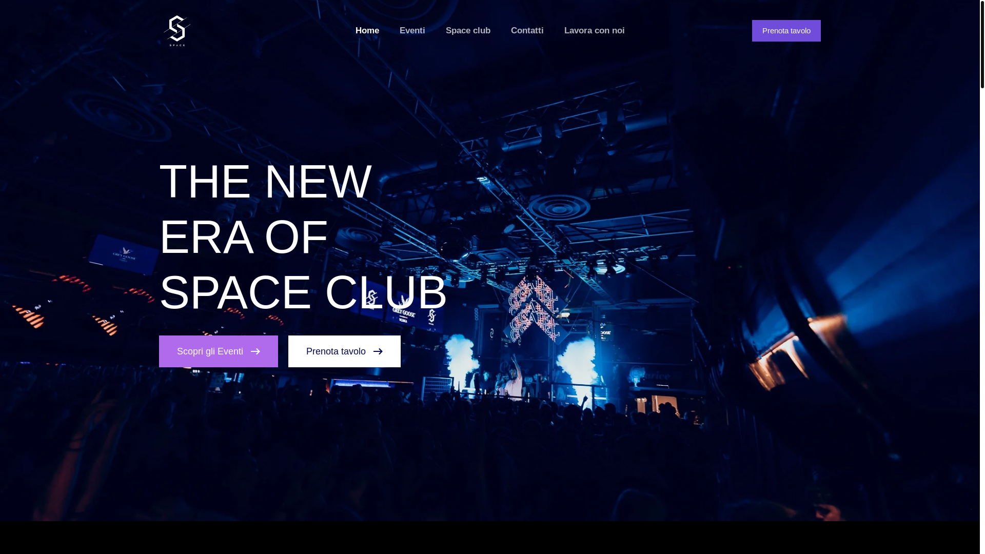 website screenshot of https://spaceclubflorence.com/