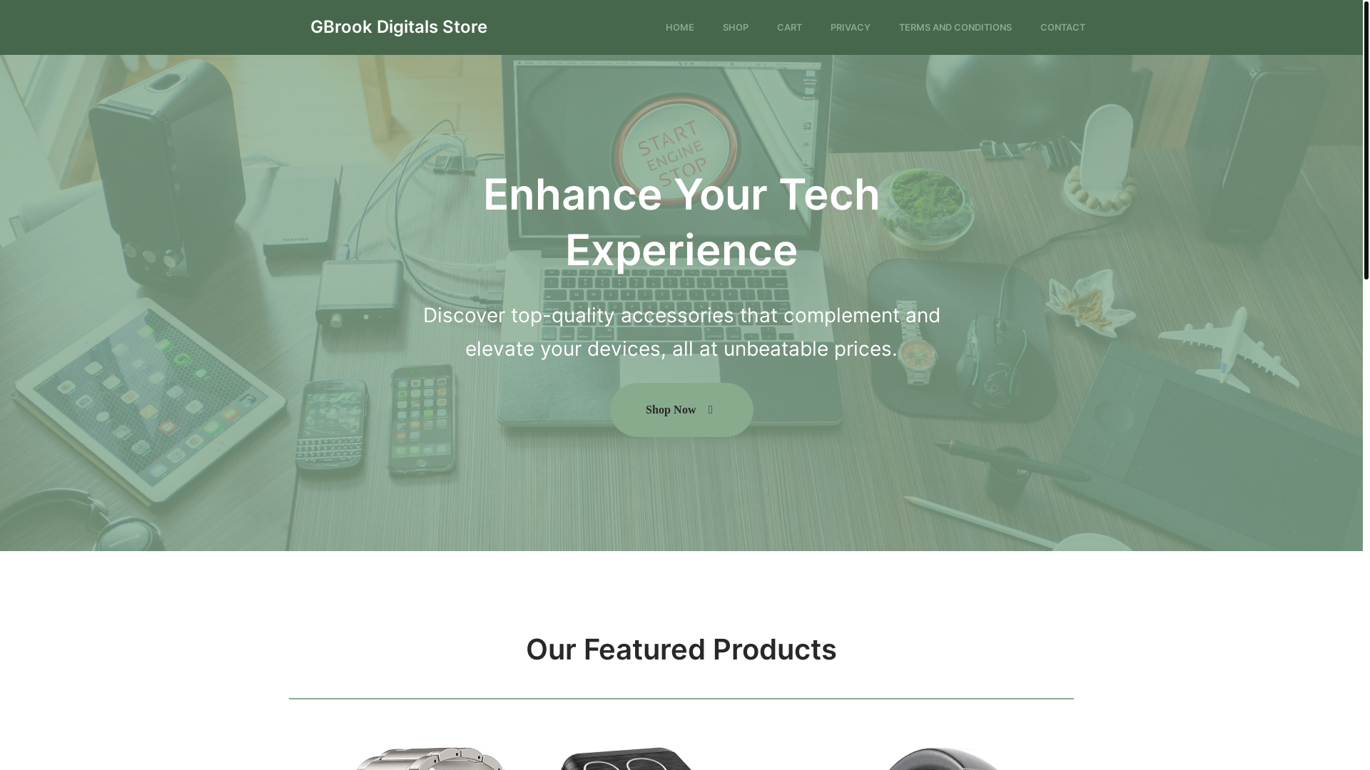 website screenshot of https://gbrookdigitalsstore.com/