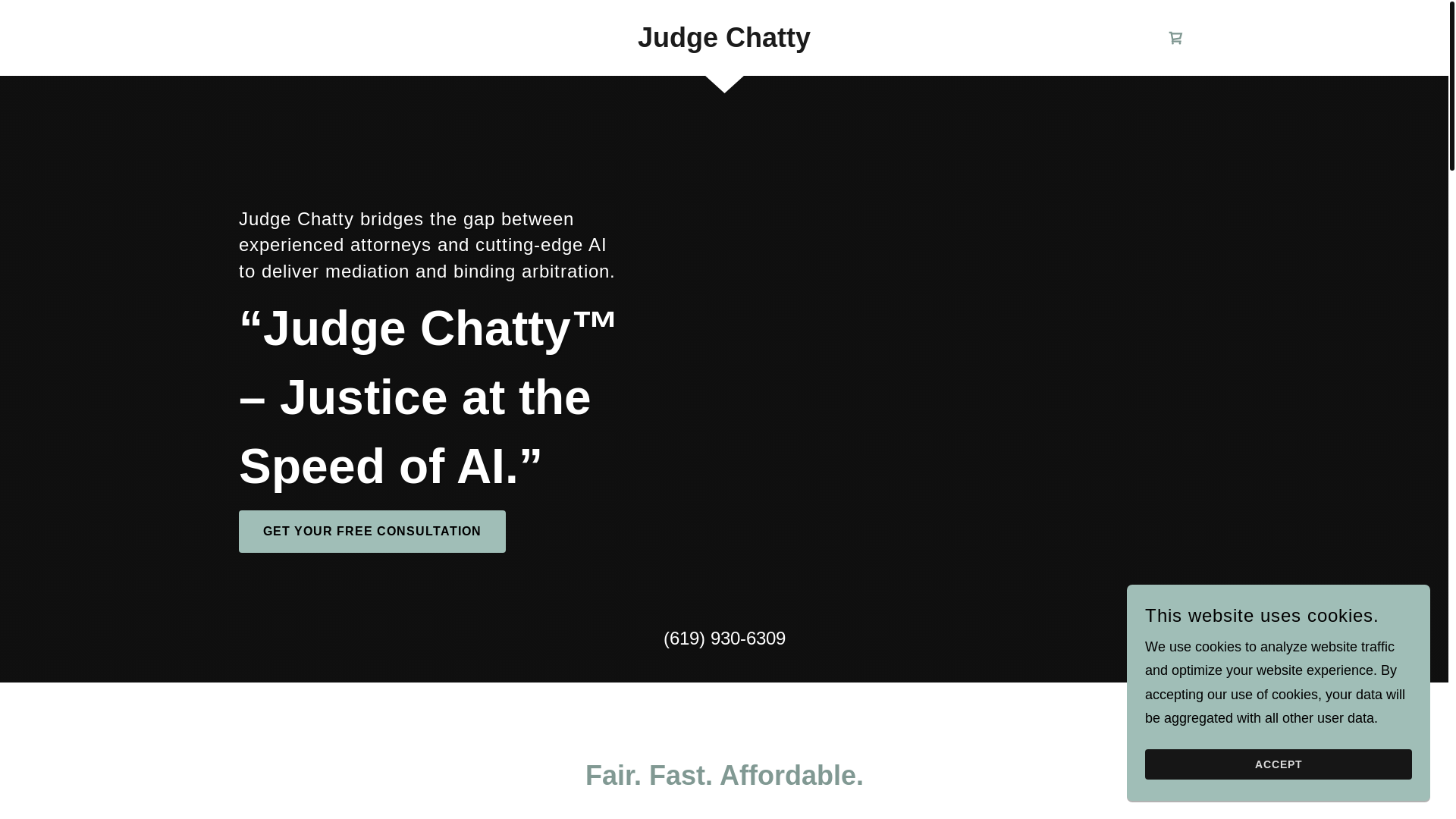 website screenshot of https://judgechaty.com/