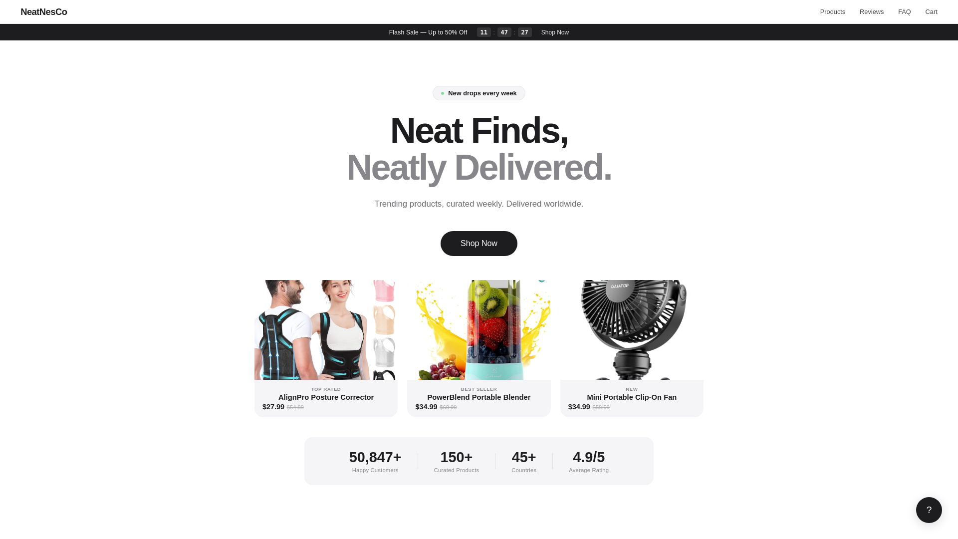 website screenshot of https://neatnestco.shop/