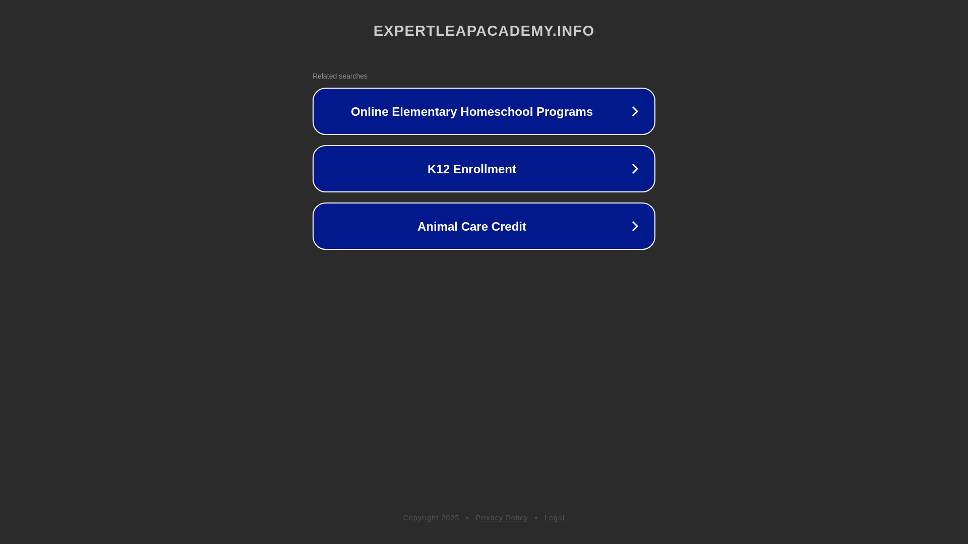 website screenshot of https://expertleapacademy.info/