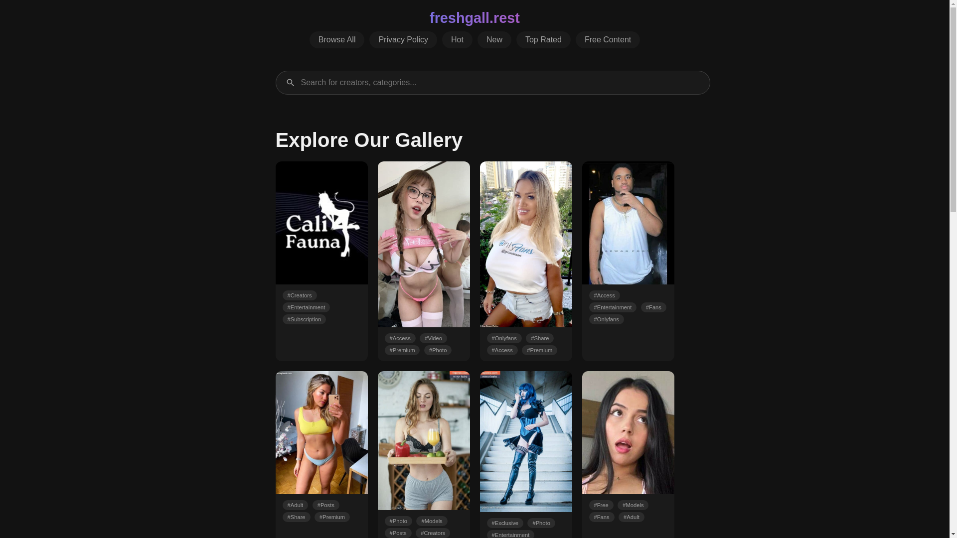 website screenshot of https://freshgall.rest/