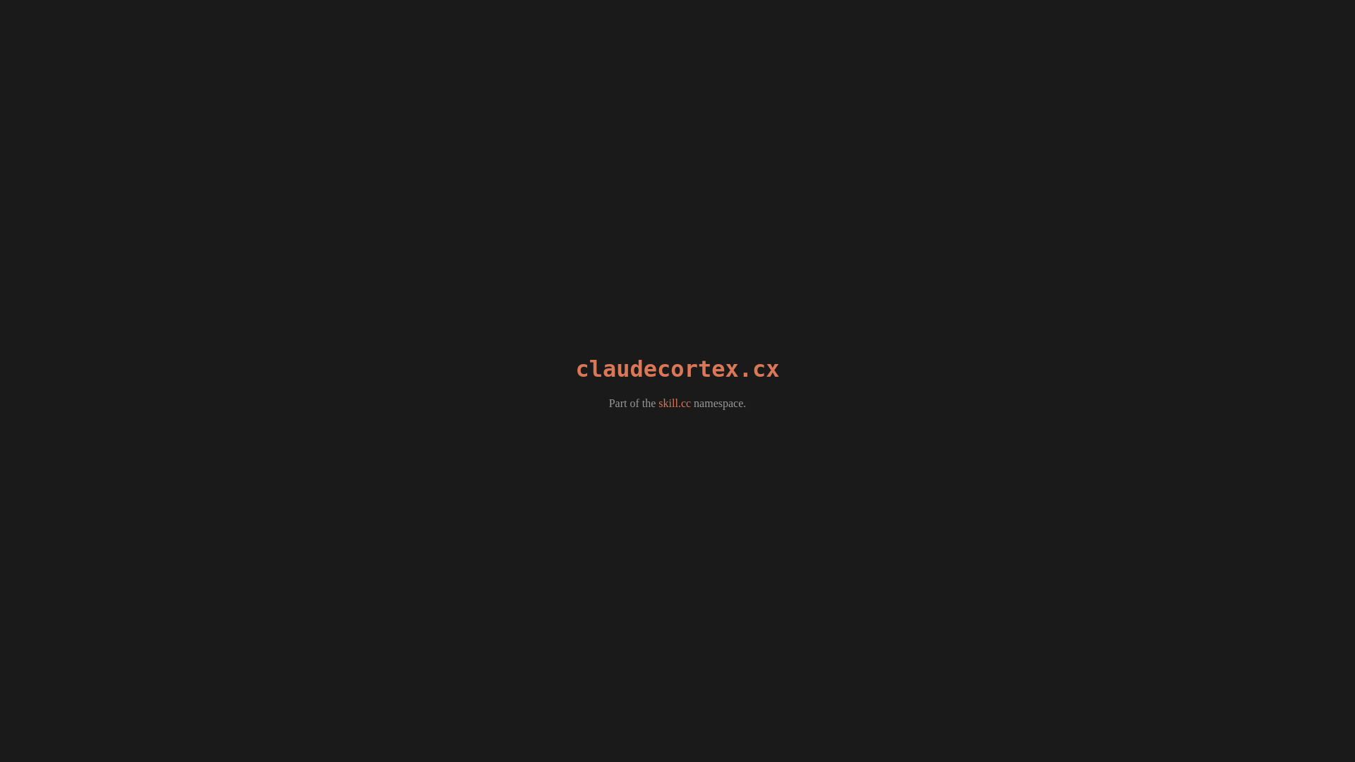 website screenshot of https://claudecortex.cx/