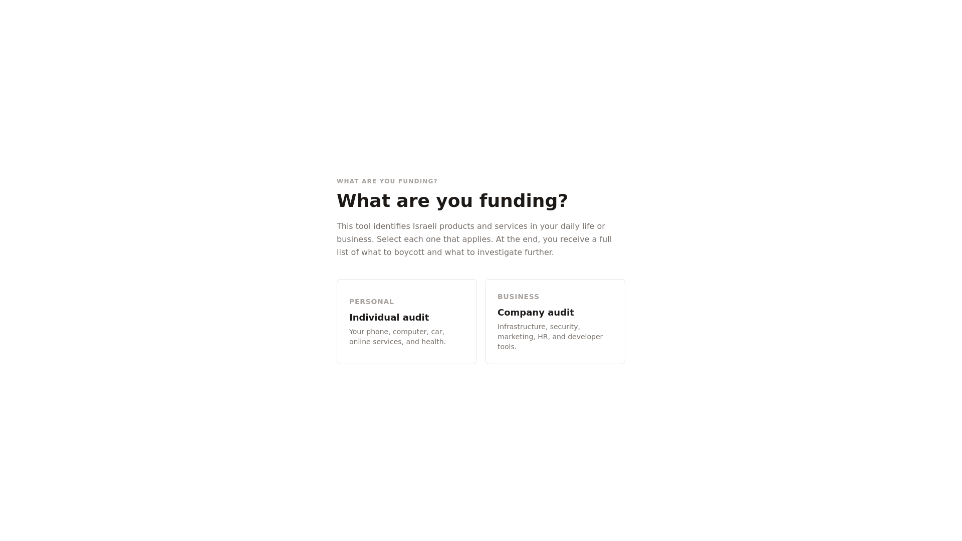 website screenshot of https://whatareyoufunding.pages.dev/