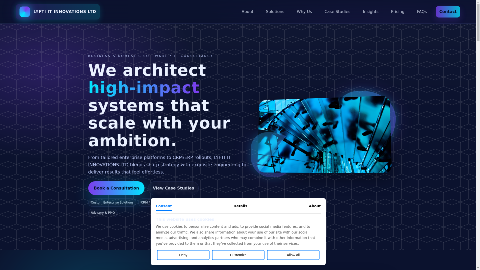 website screenshot of https://lyftiitinnovations.pages.dev/