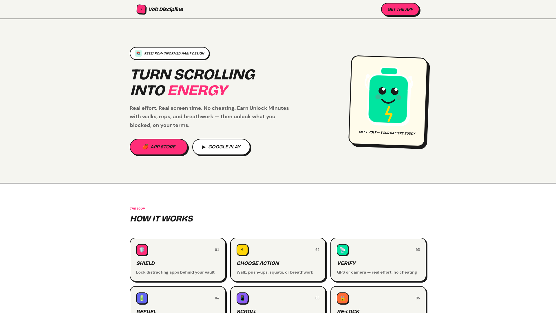 website screenshot of https://voltenergy.space