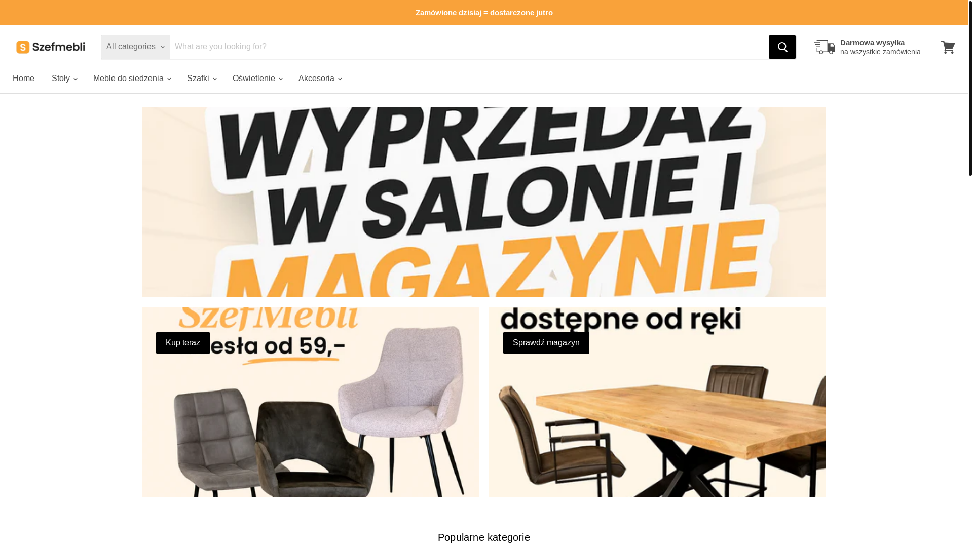 website screenshot of https://szefmebli.com/