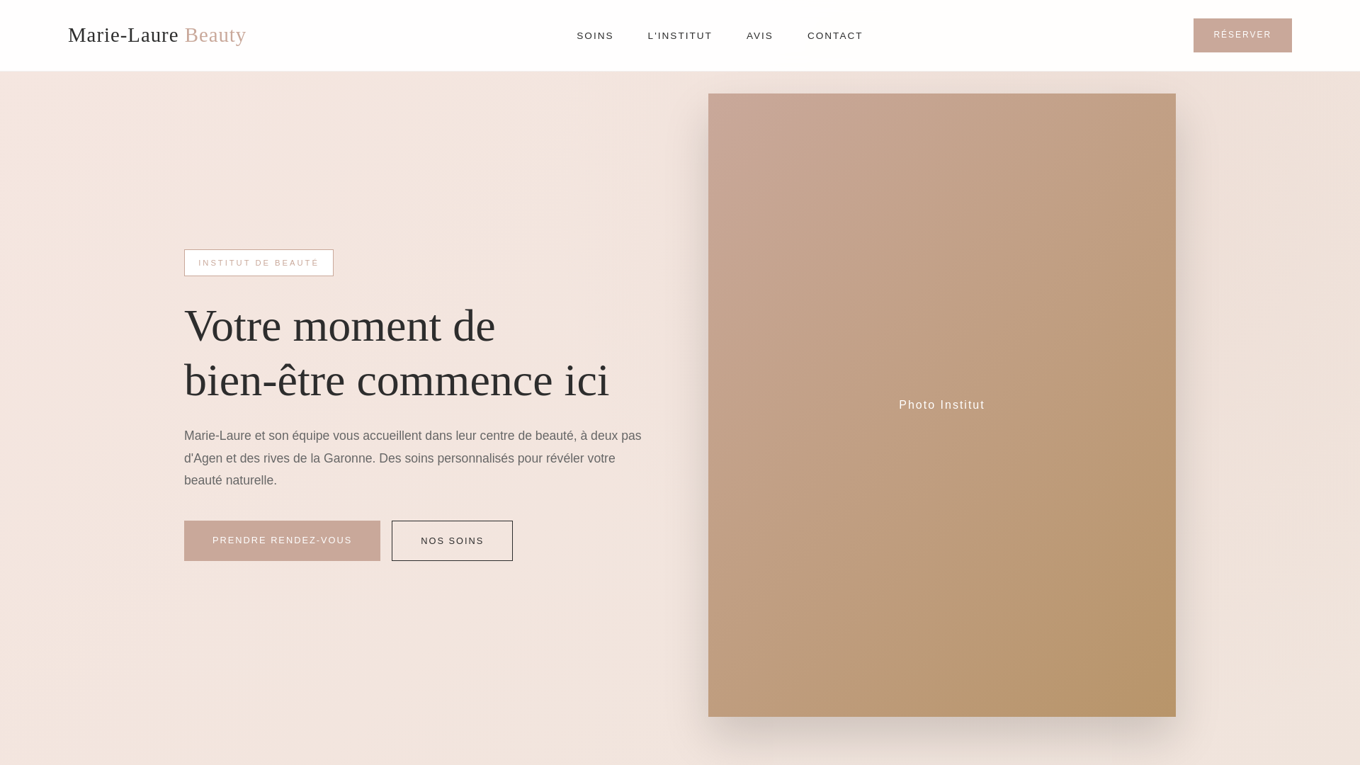 website screenshot of https://marie-laure-beauty.pages.dev/