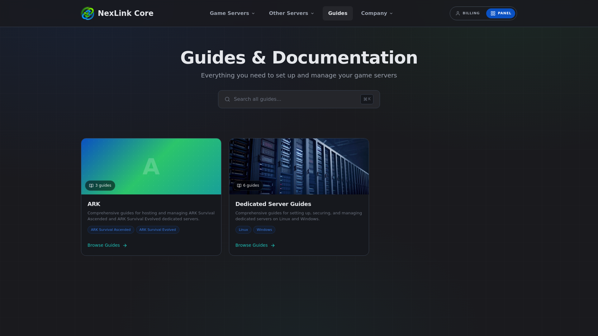 website screenshot of https://guides.gsh-servers.com/path-of-titans/guides/curve-overrides/