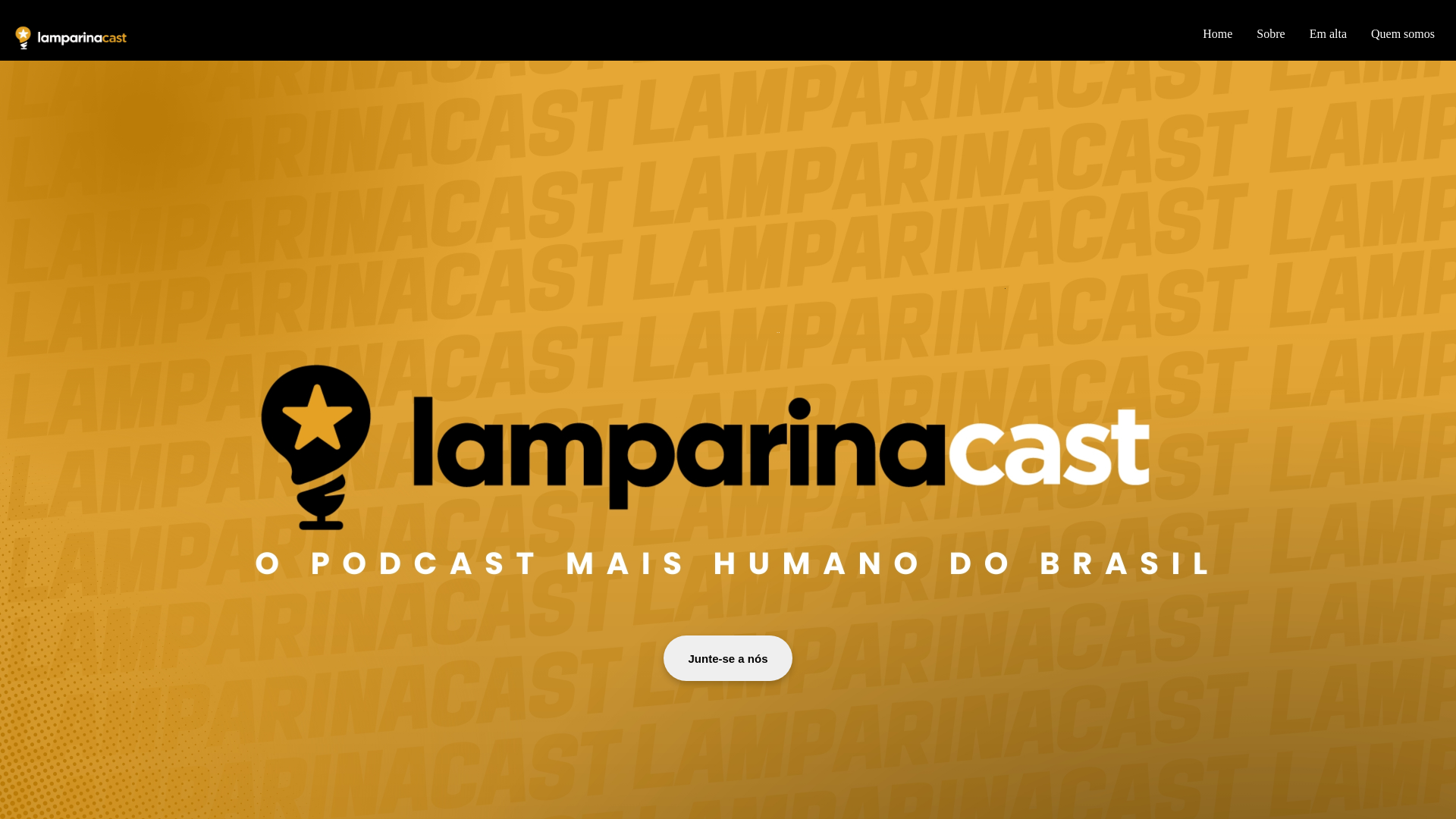 website screenshot of https://lamparinacast.com.br/