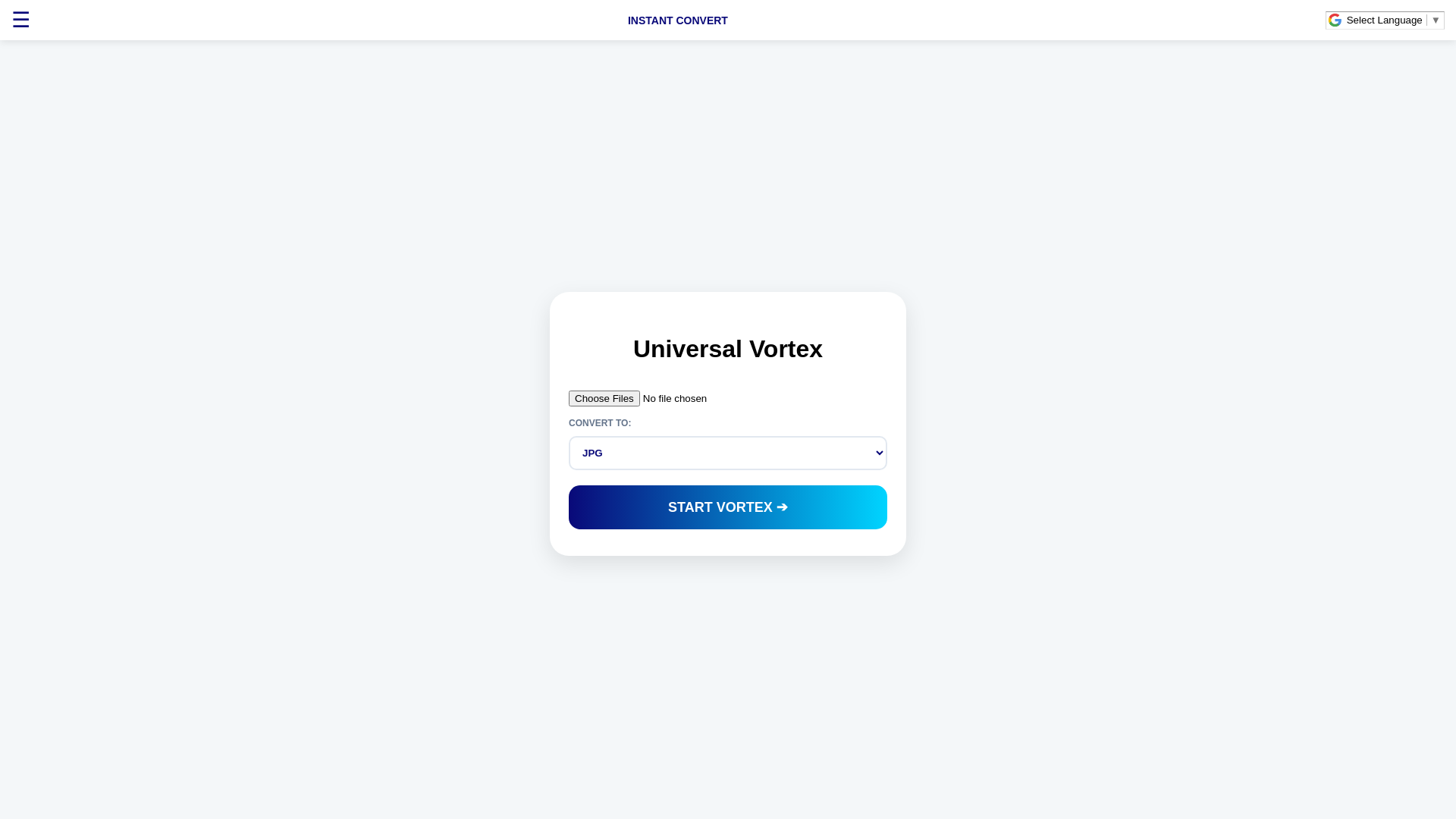 website screenshot of https://instant-convert.com/