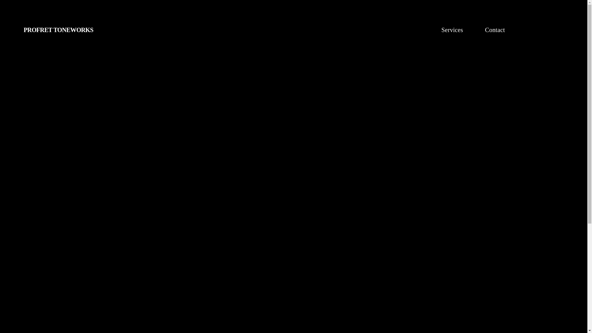 website screenshot of https://profrettoneworks.co.uk/