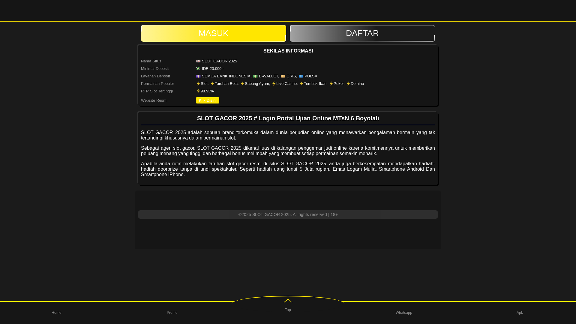 website screenshot of https://admincbt.pages.dev/