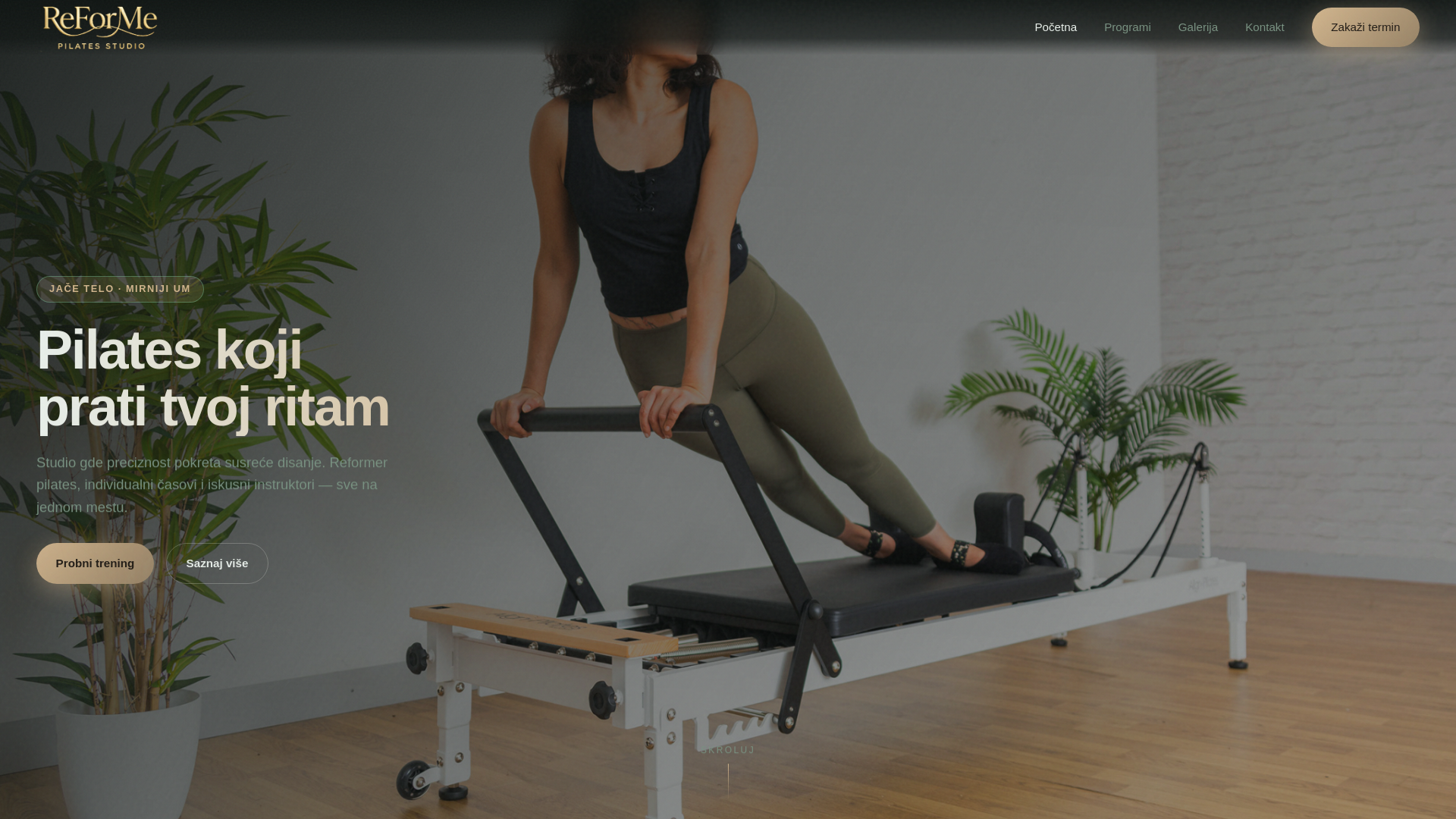 website screenshot of https://reforme.rs/