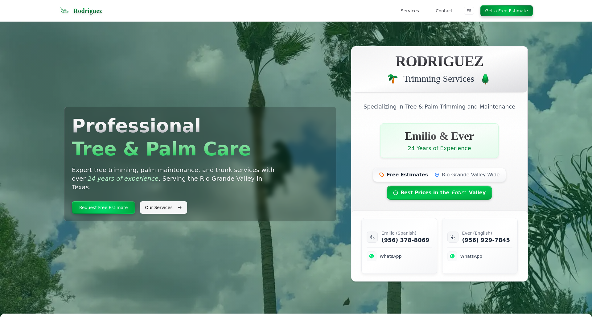 website screenshot of https://rodriguezlawnservicergv.pages.dev/