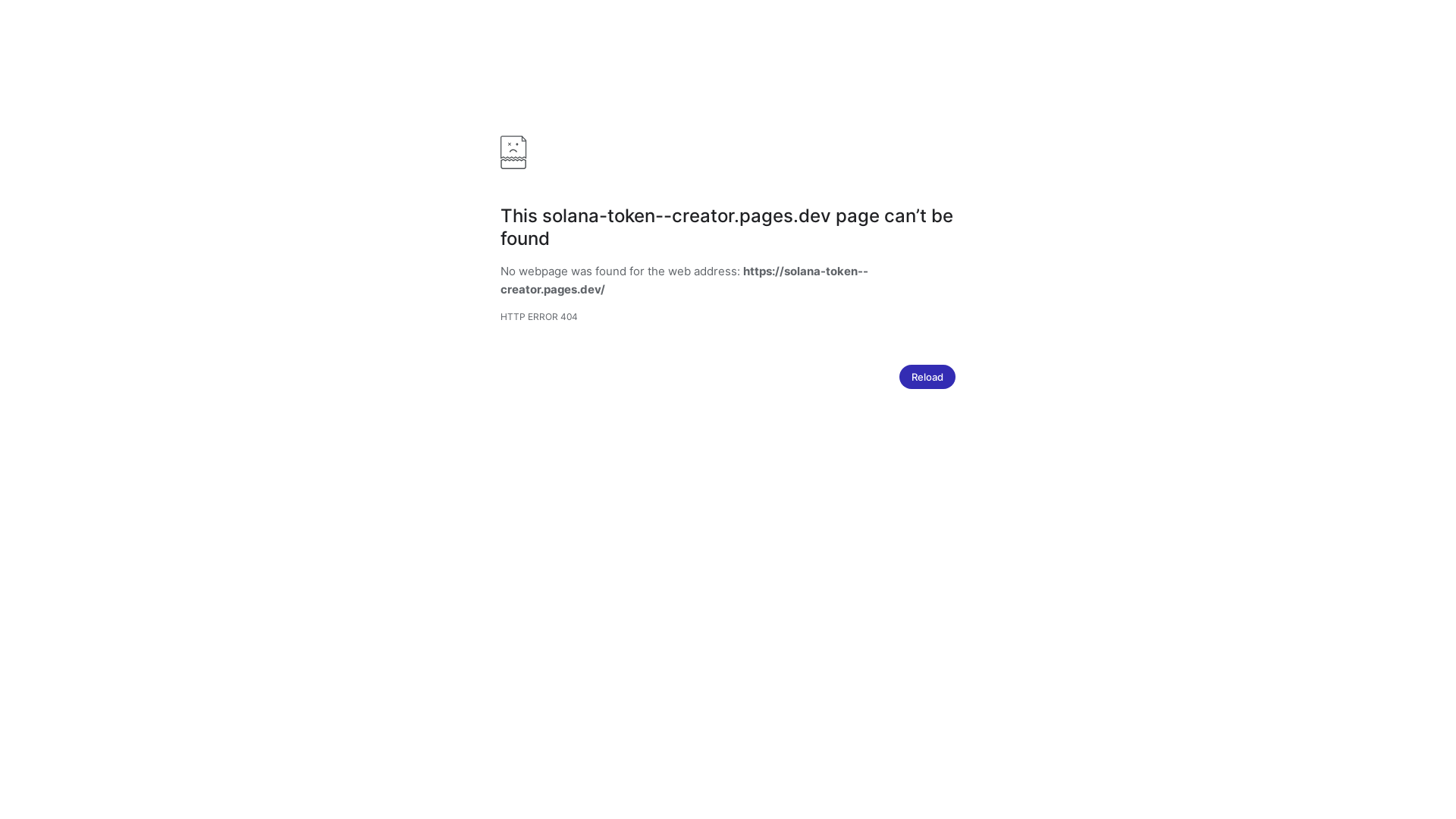 website screenshot of https://solana-token--creator.pages.dev/