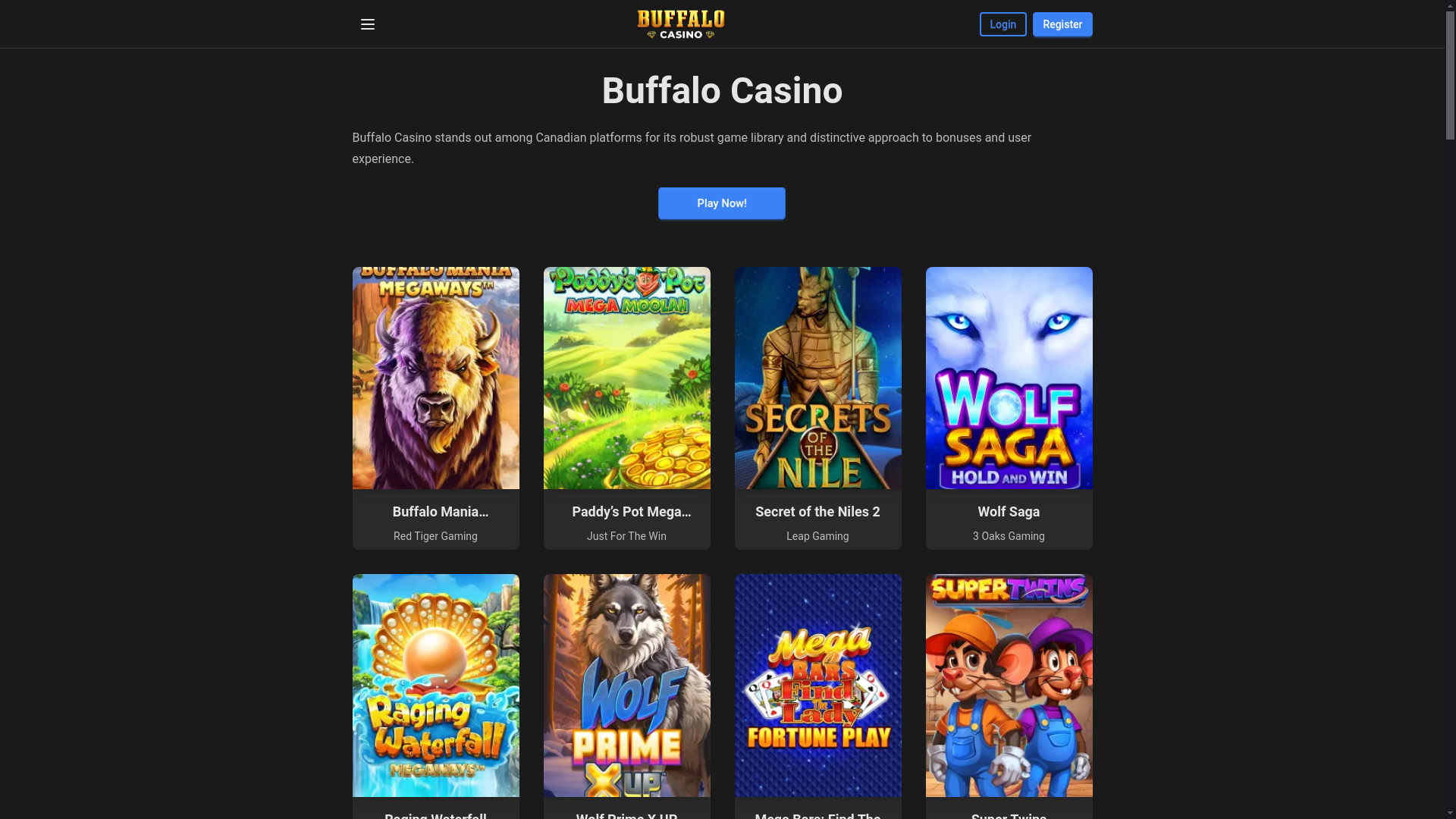 website screenshot of https://buffalocasino1-com.pages.dev/
