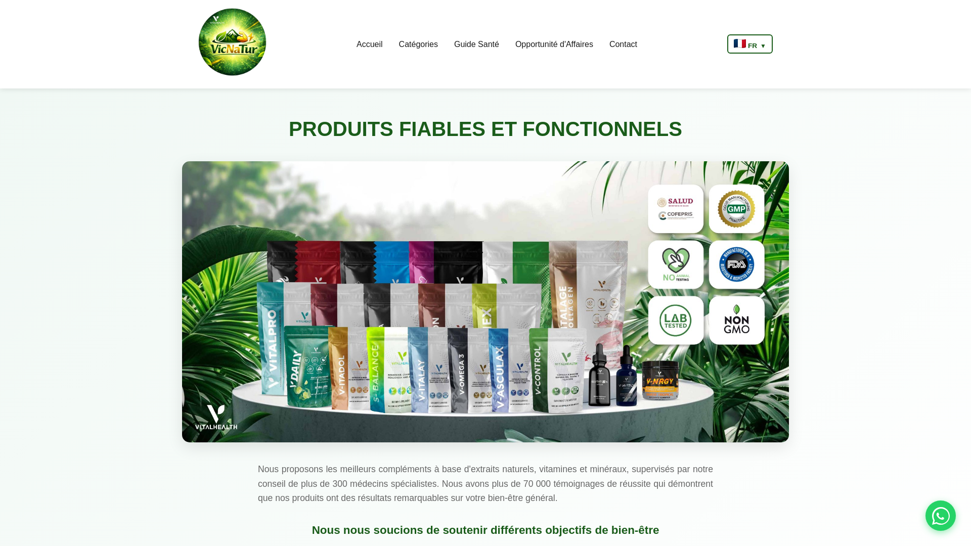 website screenshot of https://vicnatur.shop/