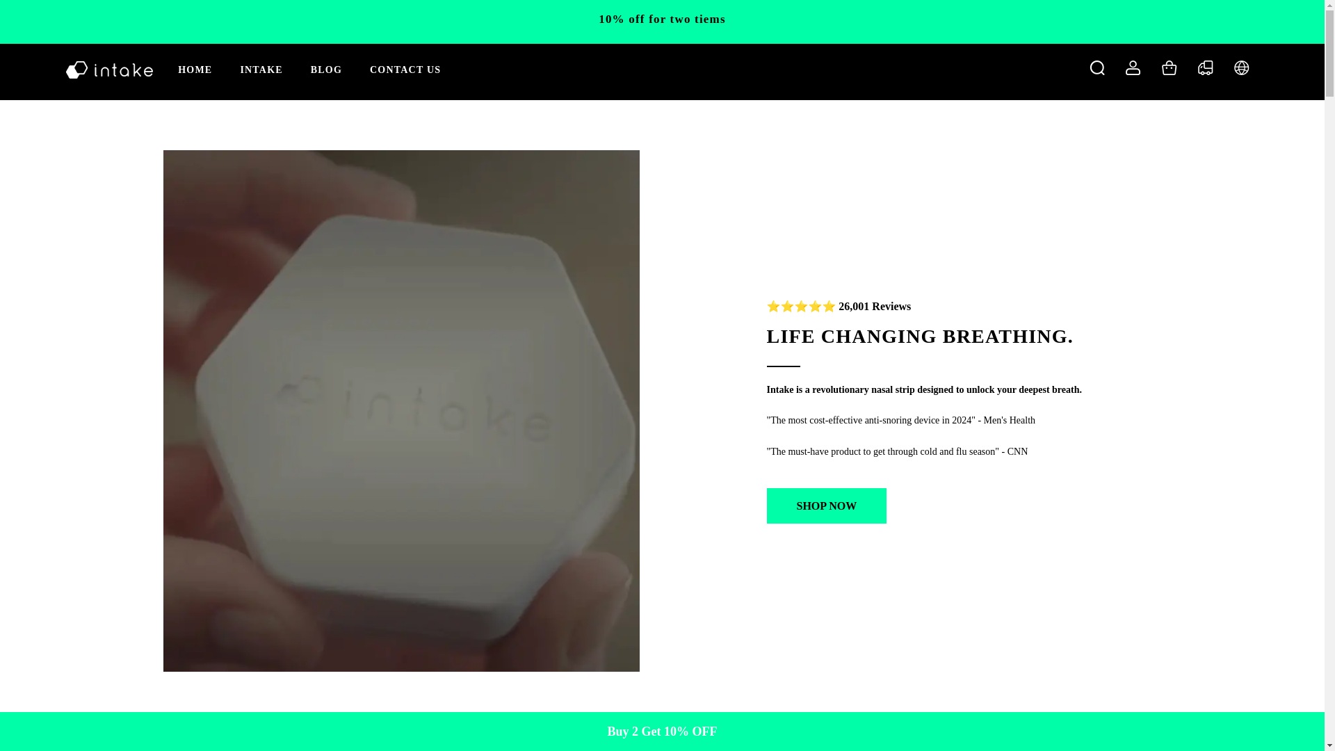 website screenshot of https://intakeexhales.com/