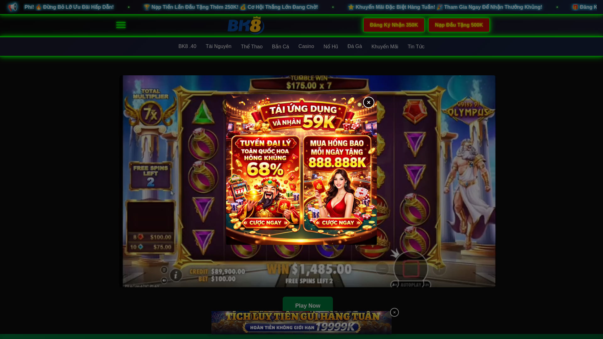 website screenshot of https://bk840bet.com